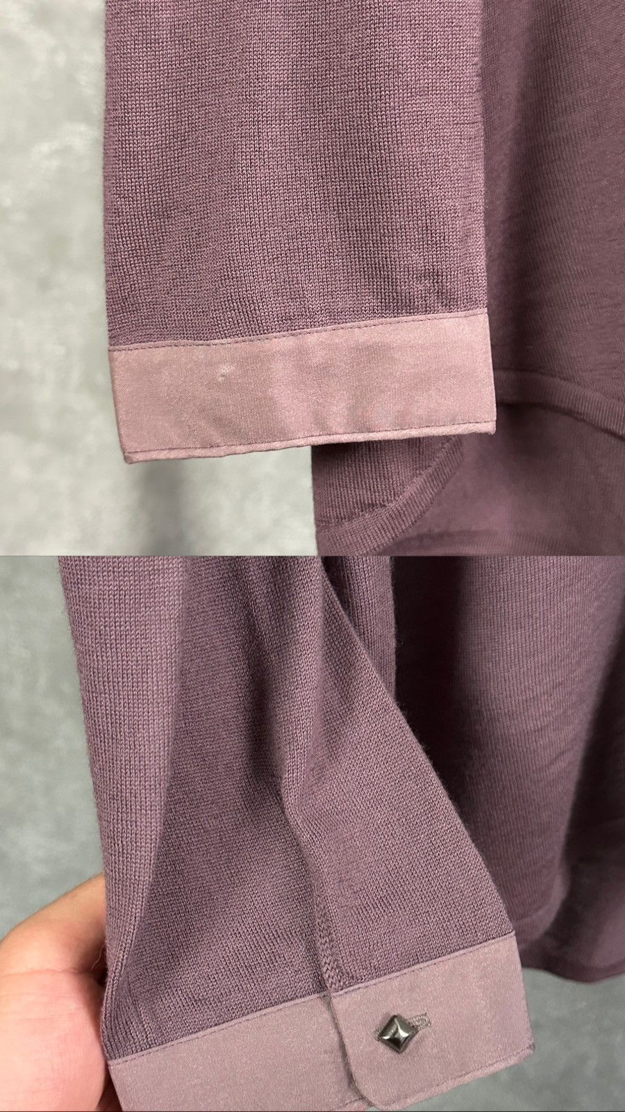 Gran Sasso Gran Sasso Made in Italy V-Neck Silk Details Wool Sweater Size XL / US 12-14 / IT 48-50 - 9 Thumbnail