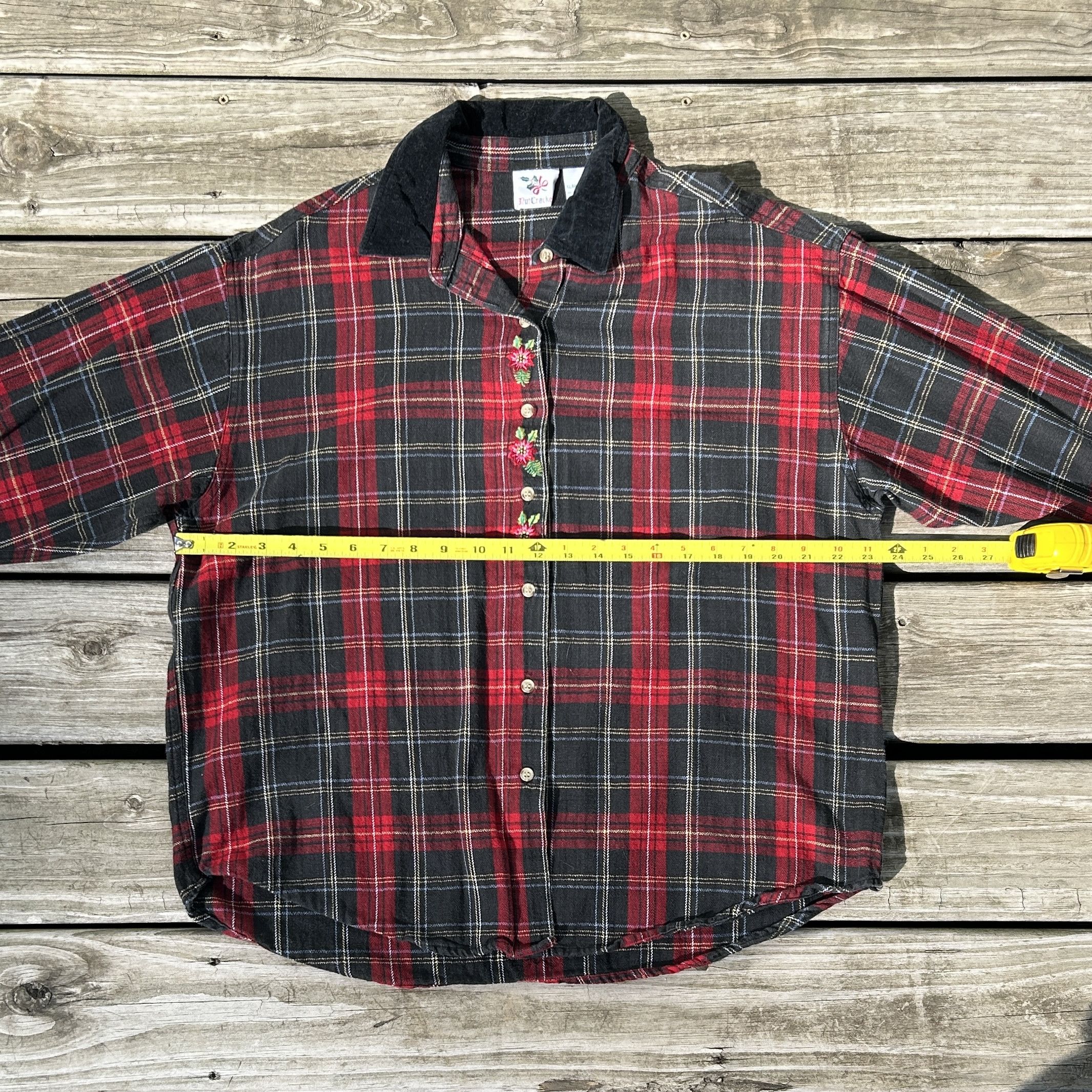 Vintage Vintage Christmas-Theme Flannel Button-Up Shirt Size XL / US 12-14 / IT 48-50 - 6 Thumbnail