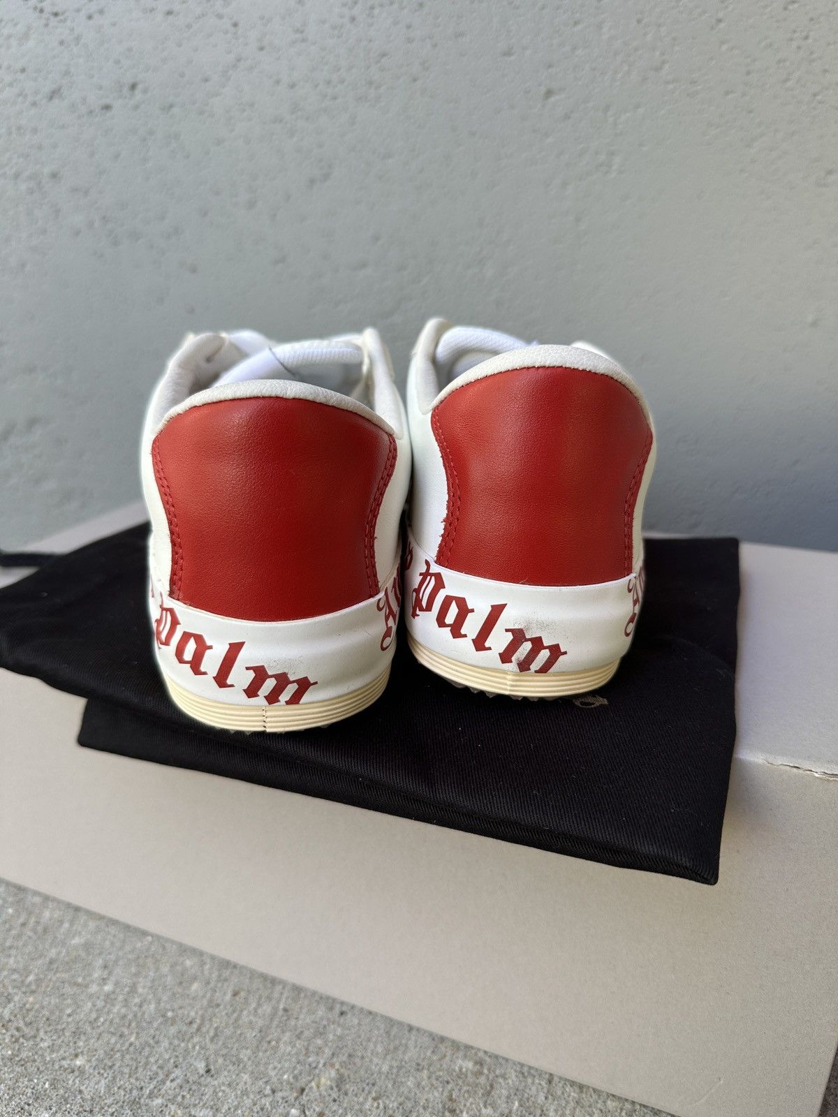 Palm Angels Vulcanized Sneakers Low Top in White Red Size US 7 / EU 40 - 4 Thumbnail