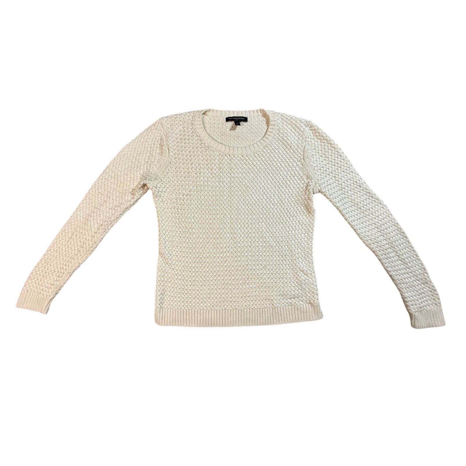 Banana Republic Banana Republic Cream Colored Women's Sweater Size M / US 6-8 / IT 42-44 - 1 Thumbnail