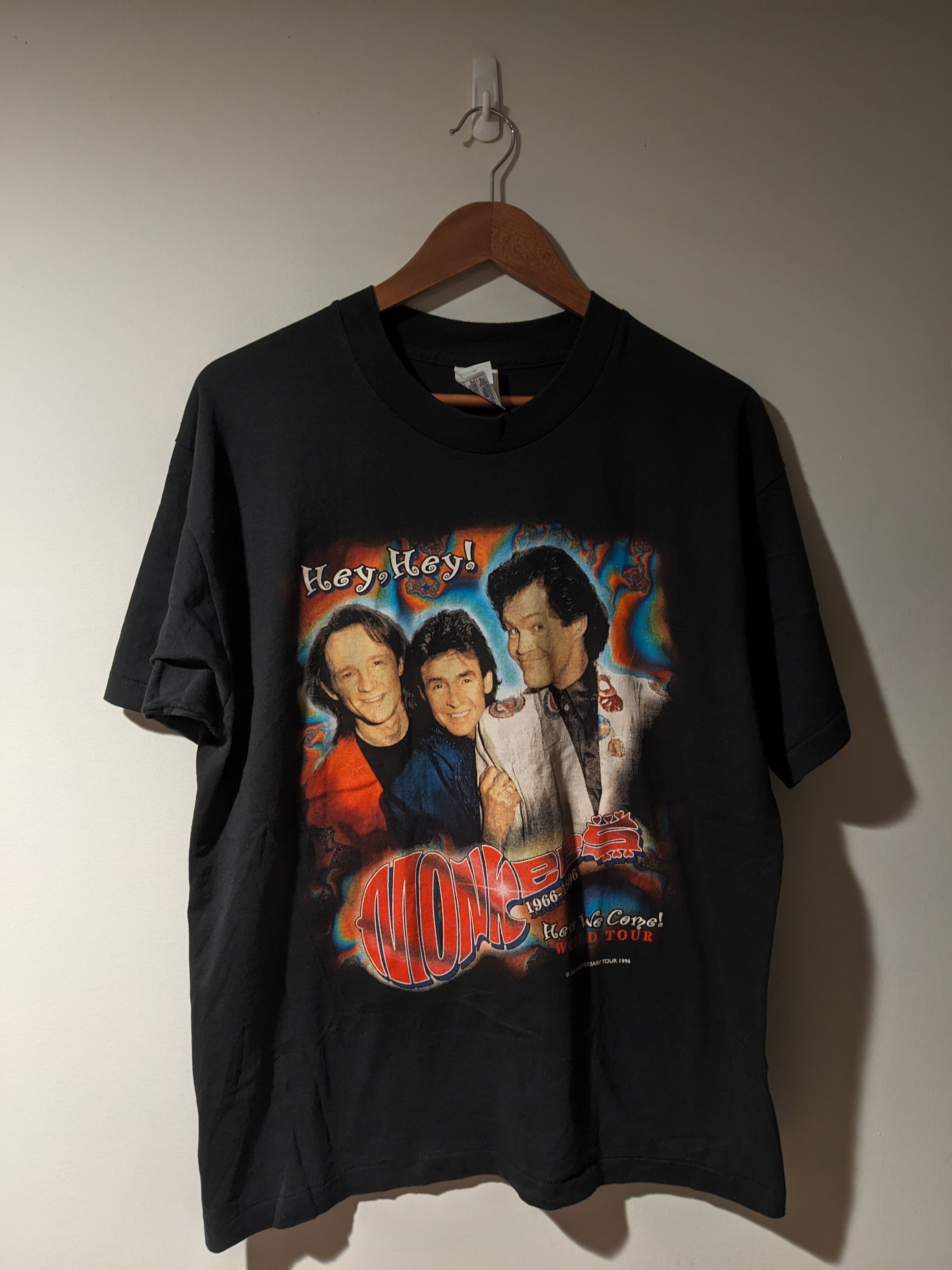 Band Tees × Vintage Vintage 1996 Monkees World Tour Here we Come Large T-Shirt Size US L / EU 52-54 / 3 - 1 Thumbnail