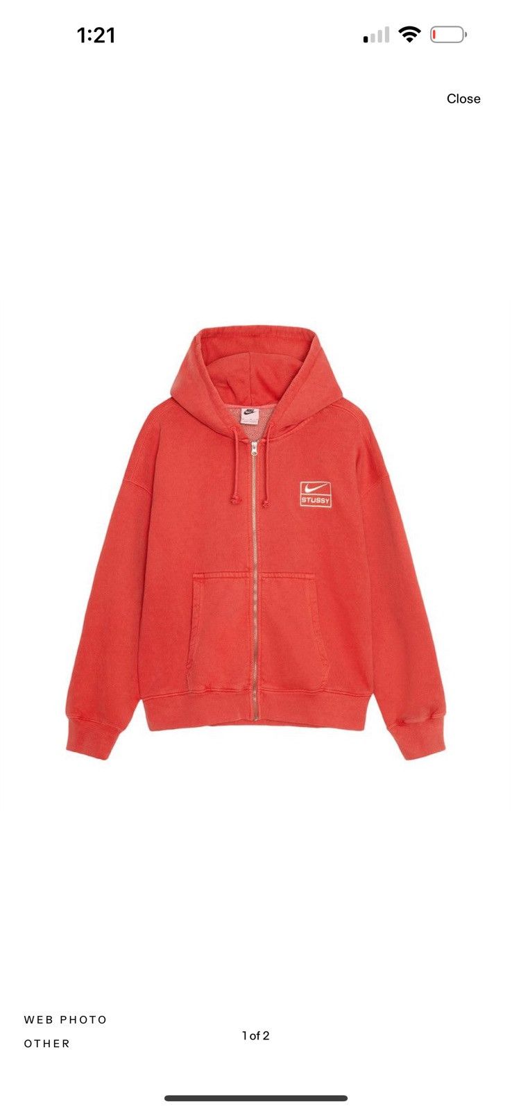 Stussy Nike x Stussy Stone Washed Fleece Zip Up Hoodie | Grailed