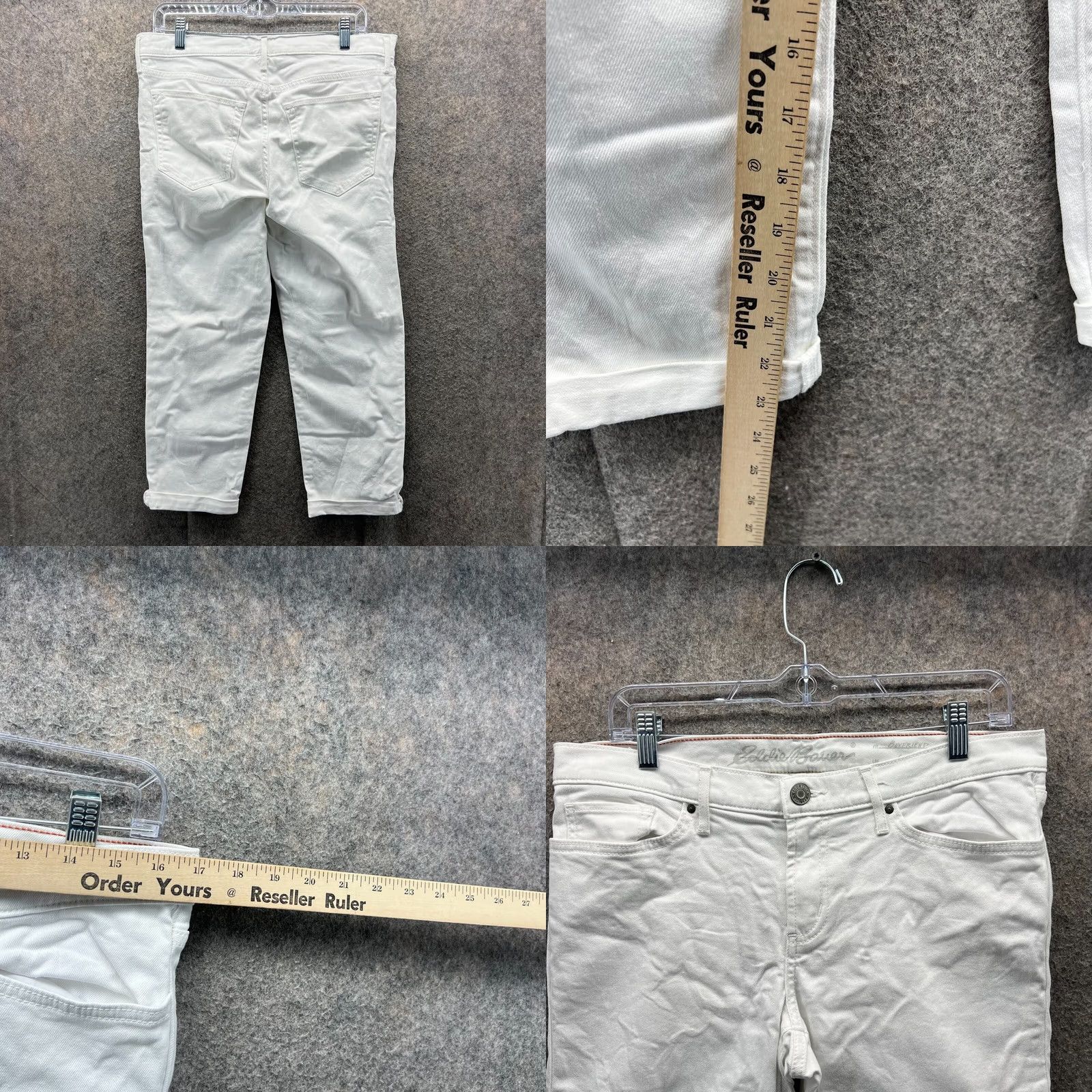 Eddie Bauer Eddie Bauer Pants Womens 6 White Chino Flat Front Capri Straight Size 28" / US 6 / IT 42 - 8 Thumbnail