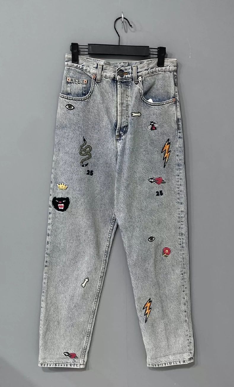 Gucci Gucci Patterned embroidered jeans 2502-Nextarrow Size US 27 - 1 Thumbnail
