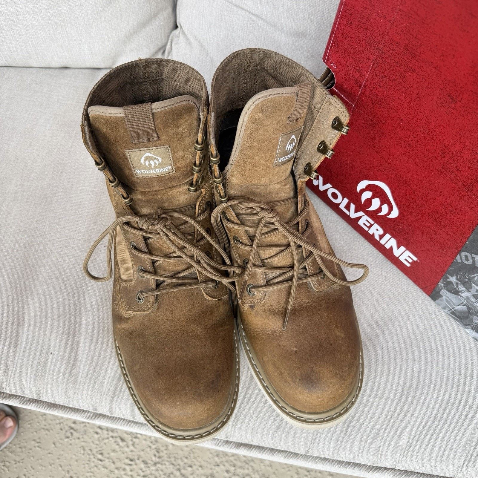 Wolverine Wolverine Mens Trade Wedge Leather/Canvas 6" Composite Toe Size US 11.5 / EU 44-45 - 5 Thumbnail