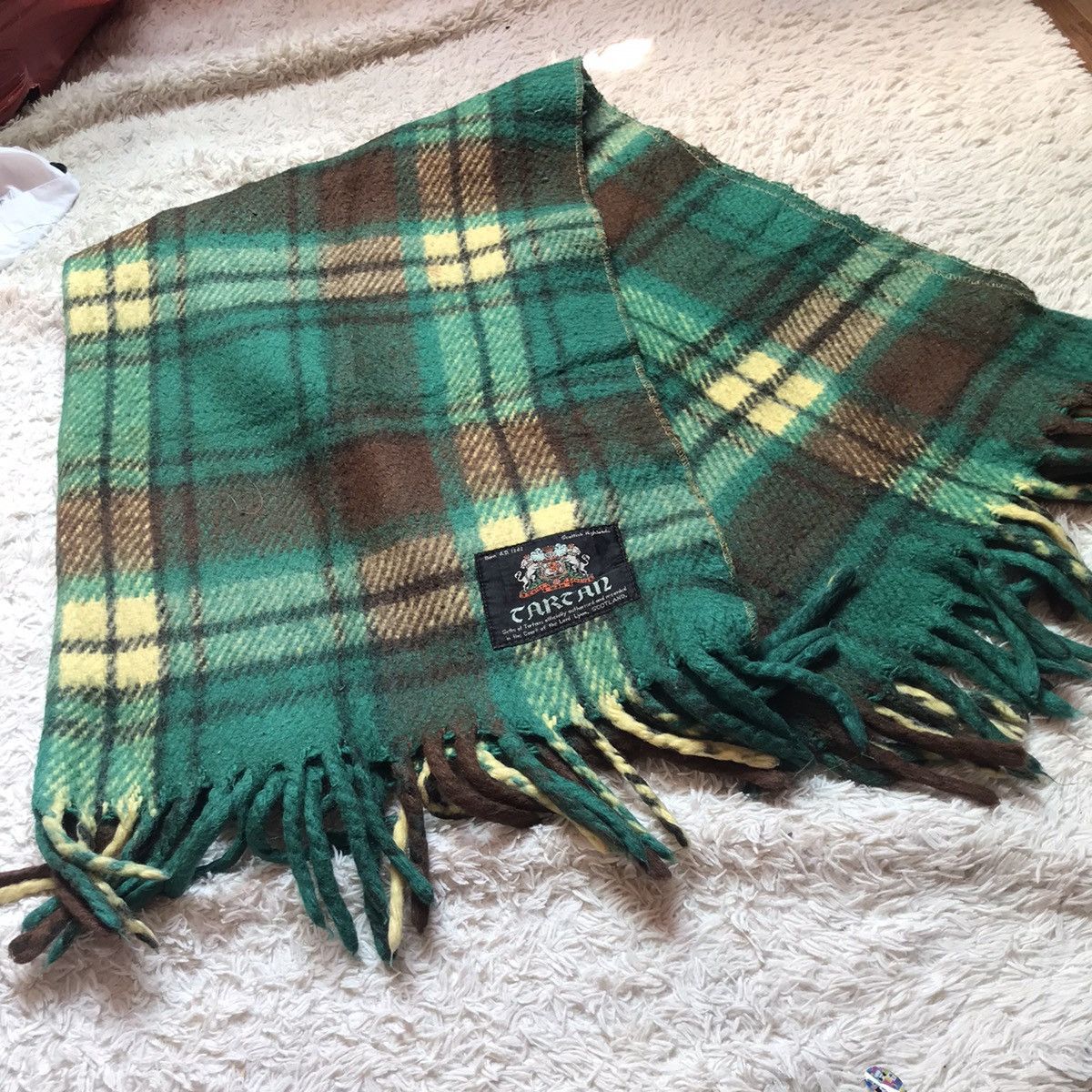 Pringle Of Scotland × Vintage ‼️ VINTAGE TARTAN SCOTLAND SCRAF WOOL VERY RARE‼️ Size ONE SIZE - 2 Thumbnail