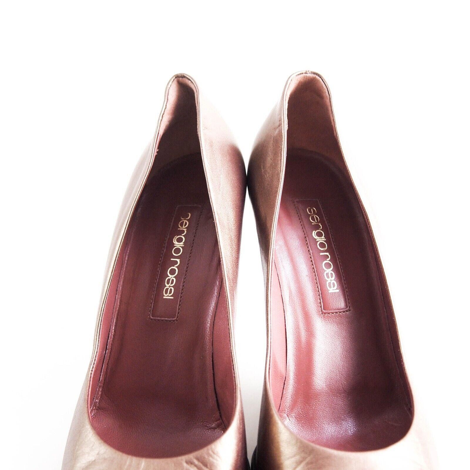 Sergio Rossi Sergio Rossi Heels Gold Brown Pink Leather US 8.5 EU 38.5 Size US 8.5 / IT 38.5 - 4 Thumbnail