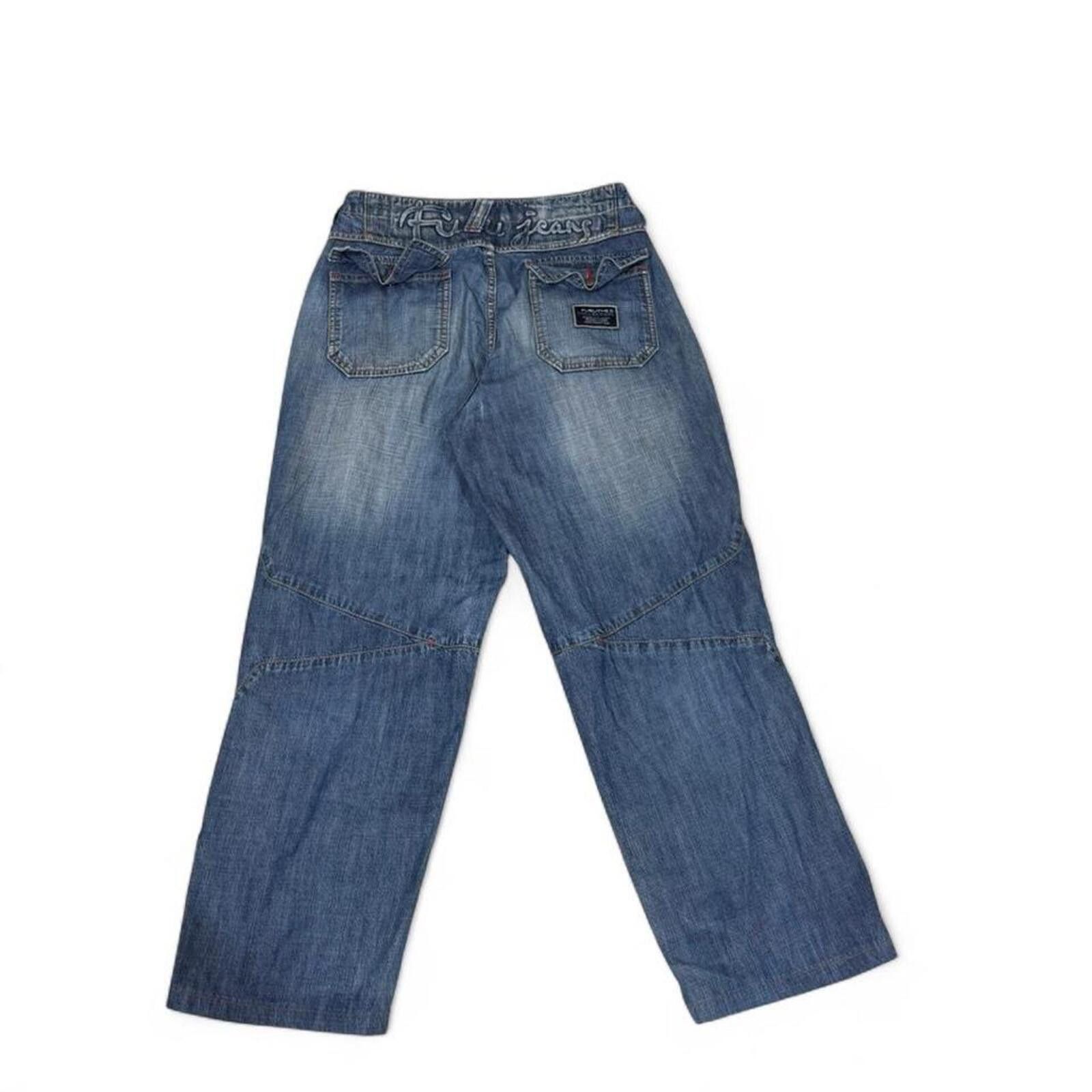 Fubu FUBU blue lightweight denim jeans with cool font design Size 27" / US 4 / IT 40 - 5 Thumbnail