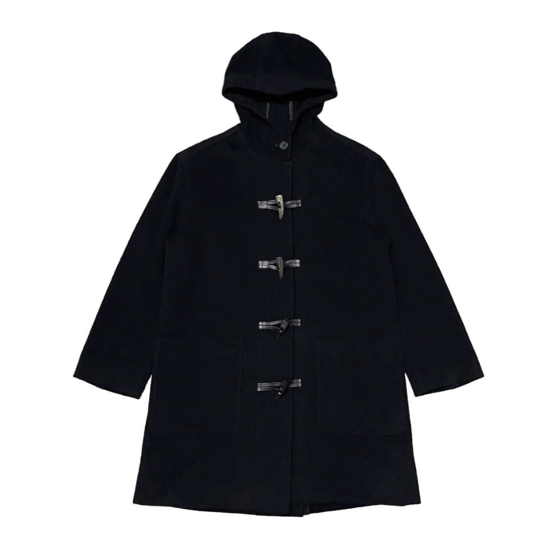image of Archival Clothing x Calvin Klein Vintage Ck Calvin Klein Wool Cashmere Hooded Coat in Black (Size M