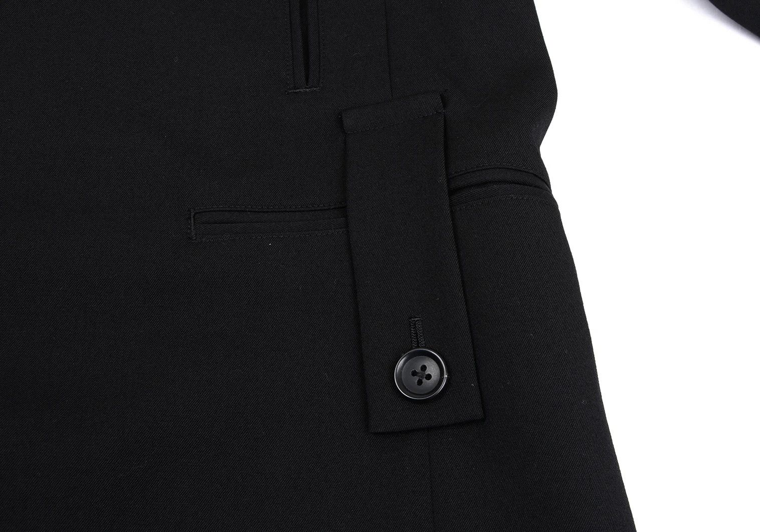 Yohji Yamamoto Yohji Yamamoto Wool Gabardine Jacket Black 3 Size US L / EU 52-54 / 3 - 12 Thumbnail