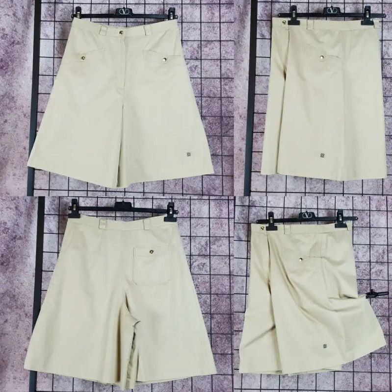 Givenchy Givenchy Summer Khaki Cotton Embroidered Pants 0089 Size 26" / US 2 / IT 38 - 1 Thumbnail