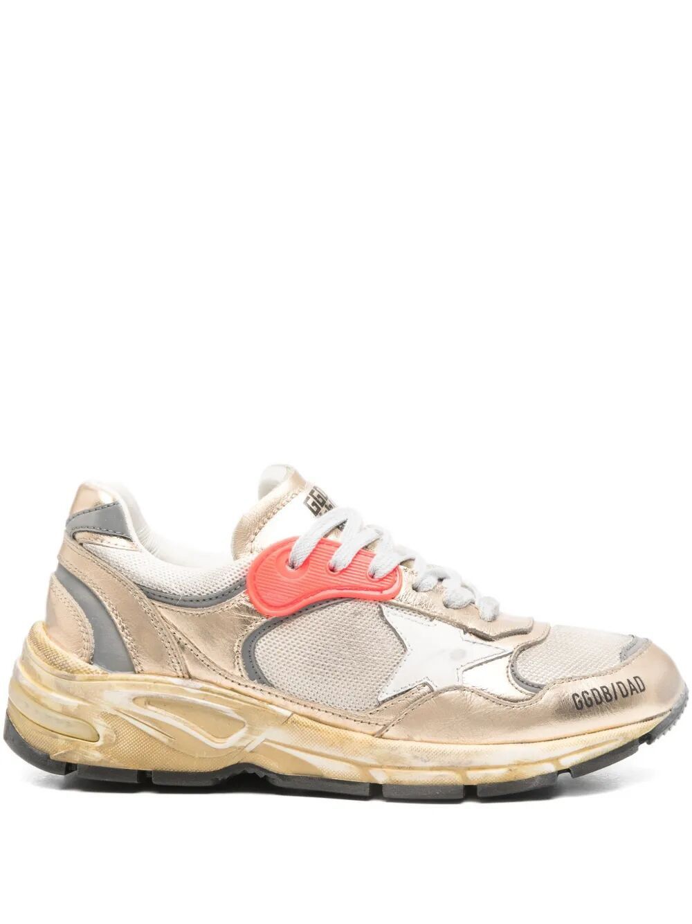 Golden Goose "running" Dadmesh And Laminated Leather Upper Leather Star Laminated Leather Toe And Tongue Shoes, Women's (Size 11)