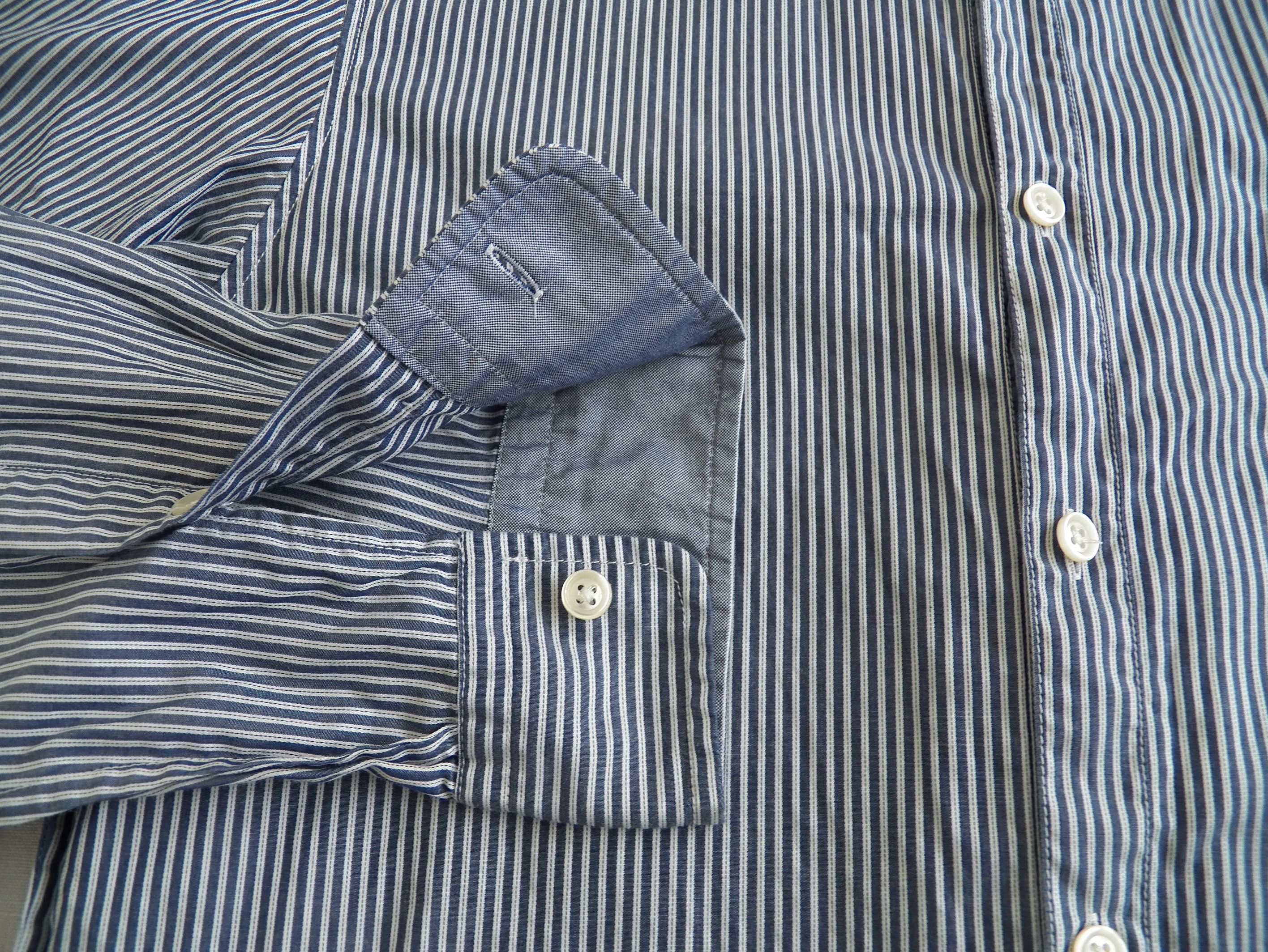 Hugo Boss Boss Orange Shirt blue stripe lightweight cotton long sleeve Size US M / EU 48-50 / 2 - 3 Thumbnail