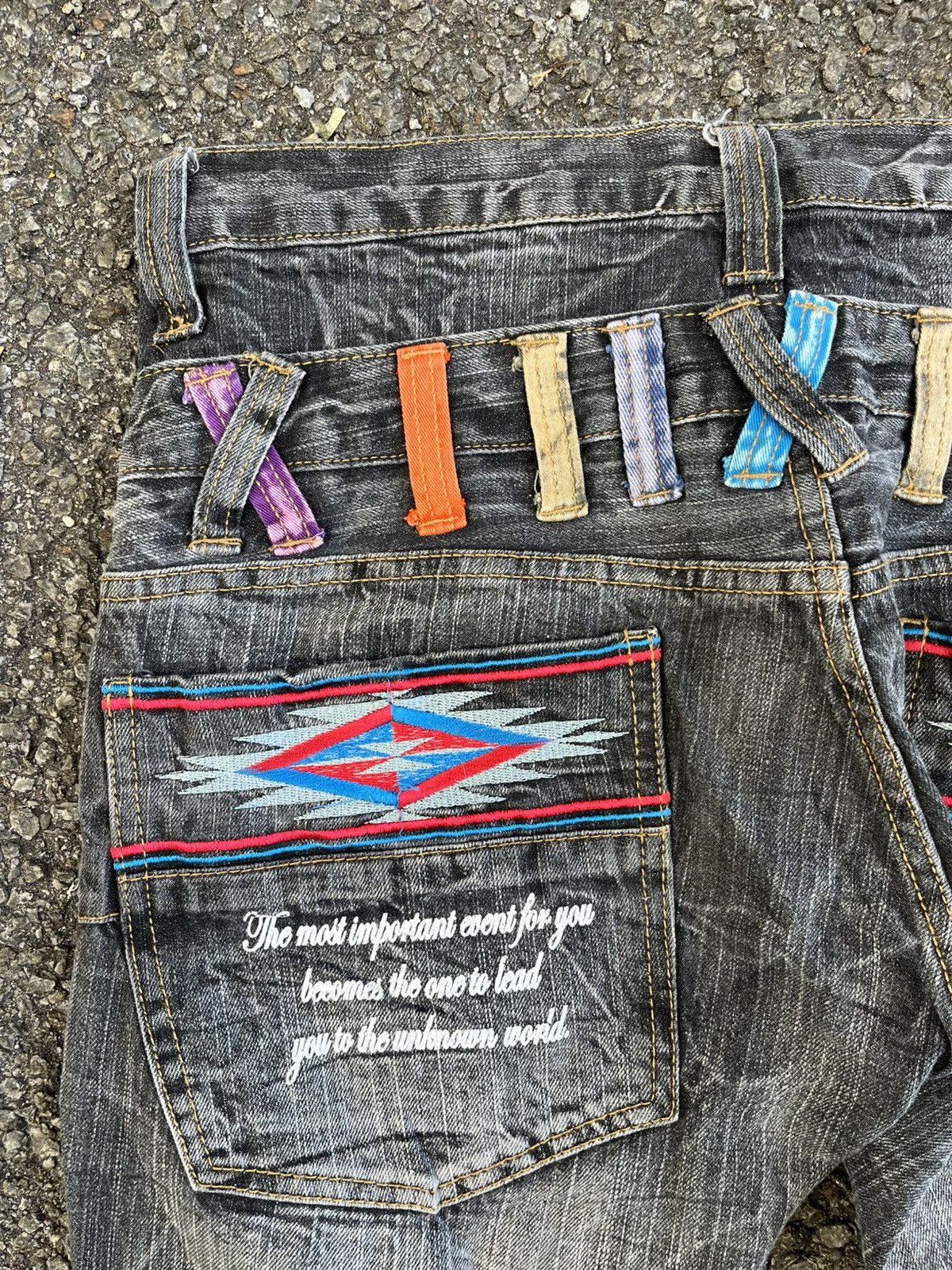 Hysteric Glamour Japanese Double Waist Distress Denim Jeans Undercover Styled Size US 32 / EU 48 - 12 Thumbnail