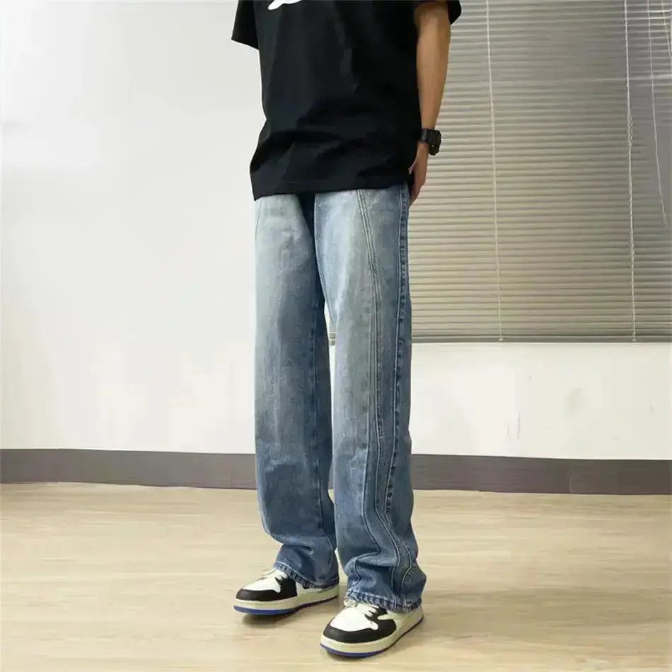 Japanese Brand Jeans straight legs casual denim trousers loose fit wide leg Size US 32 / EU 48 - 1 Thumbnail