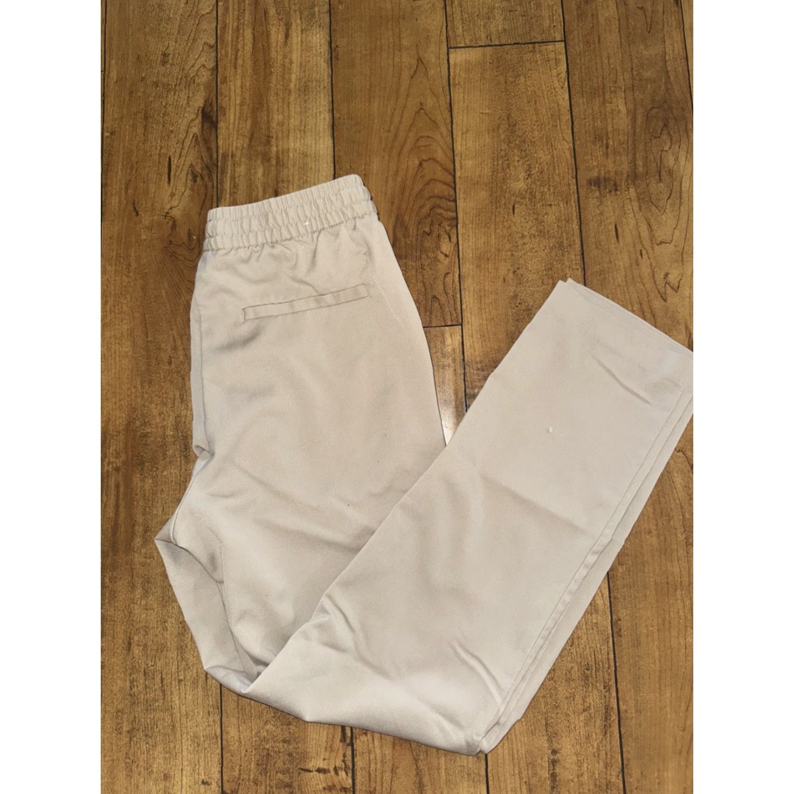 H&M H&M Dress Pants Men Tan Cream 28x31 Drawstring Regular Brown Size 28 Inseam 31 Mens Dress Pants Size US 28 / EU 44 - 2 Thumbnail