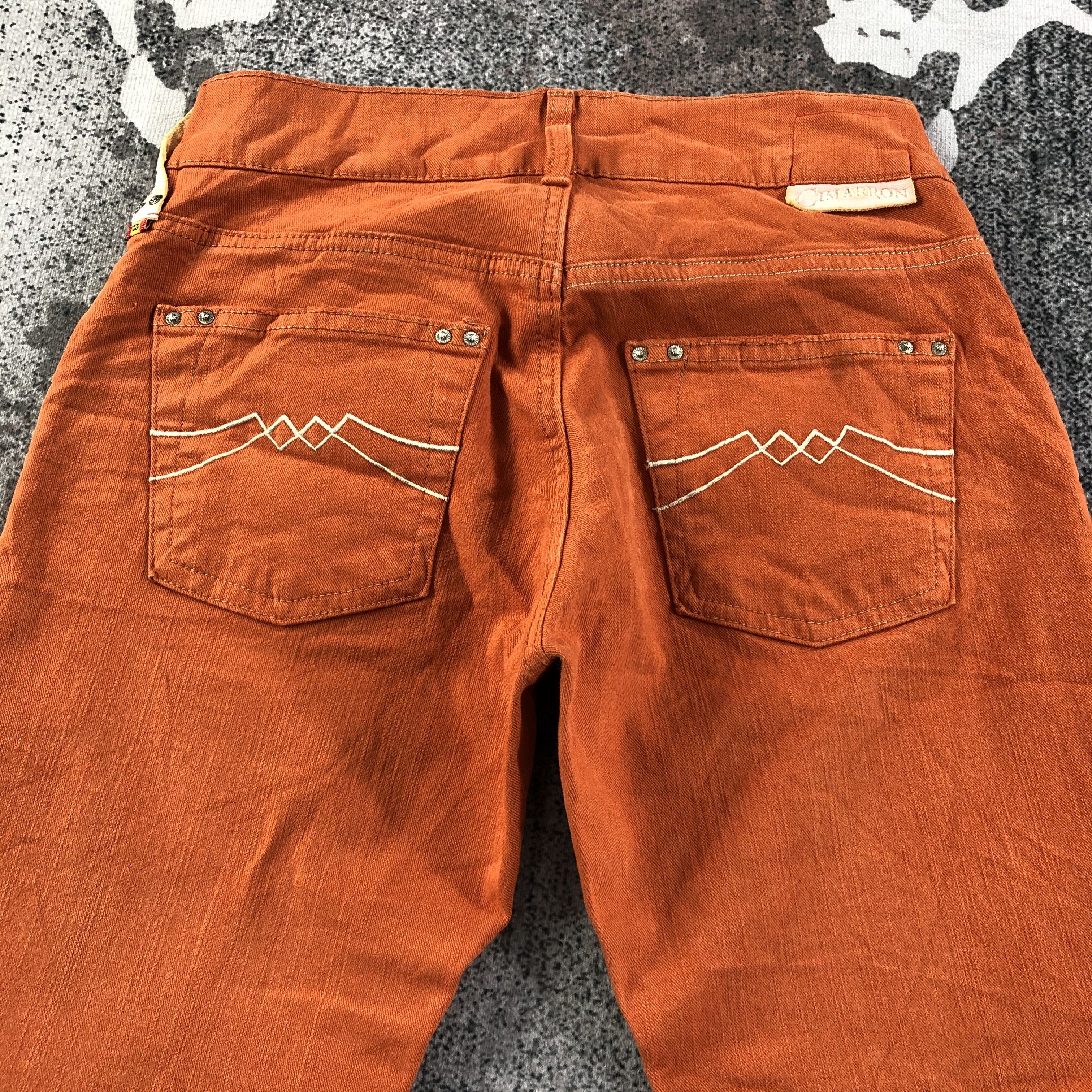 Japanese Brand Cimarron Jeans Orange Boot Cut Flare Denim KJ1807 Size 27" / US 4 / IT 40 - 4 Thumbnail