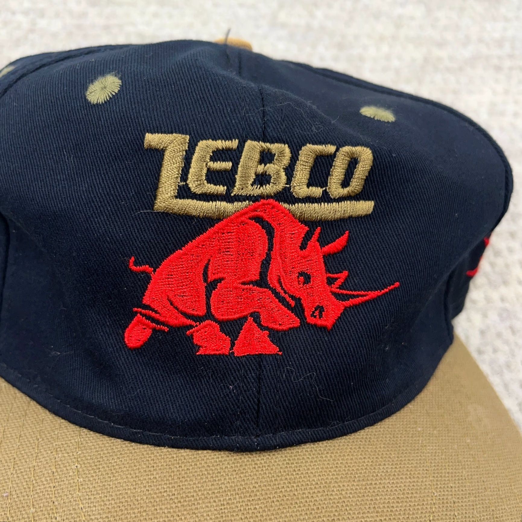 Vintage VINTAGE Fishing Hat Cap Strap Back Zebco Rhino Reels 90s Y2K Promo Adult Mens TruckER Hat Size ONE SIZE - 3 Thumbnail