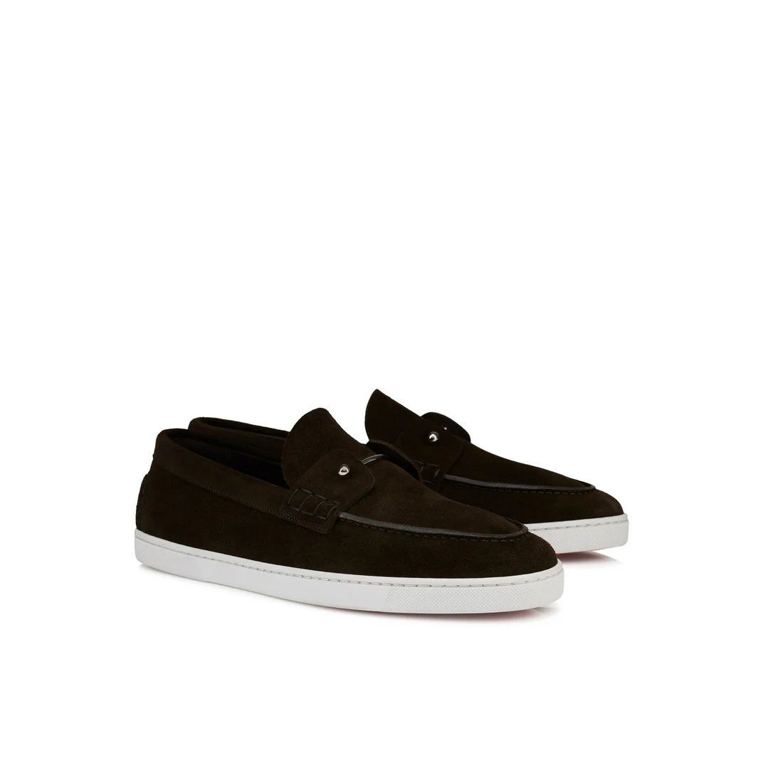 Christian Louboutin chambeliboat $990 Cafe Brown Suede Loafe