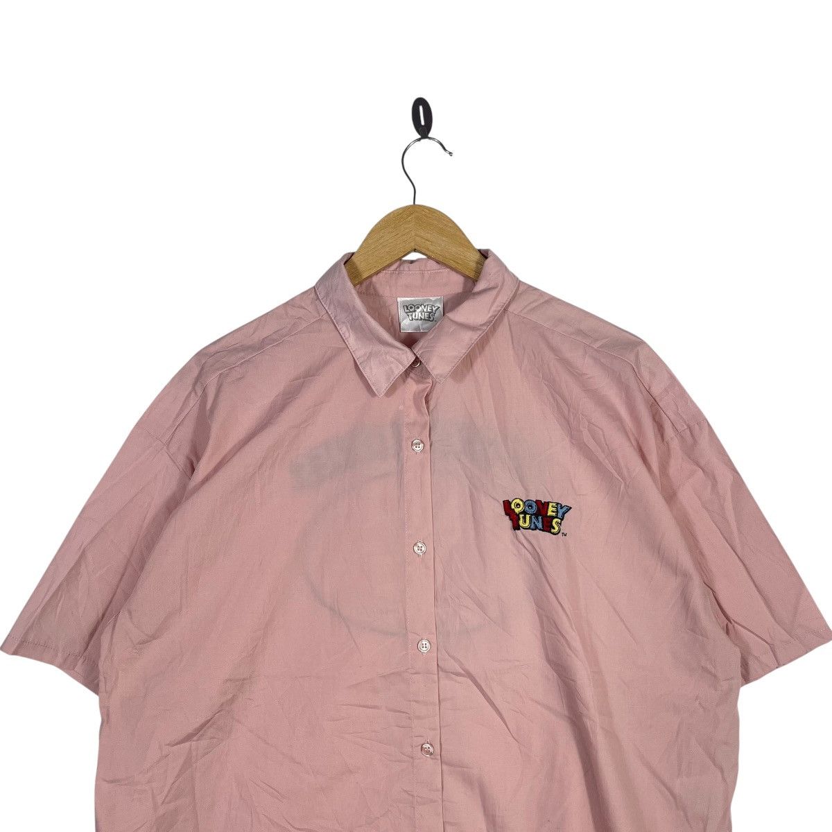 Vintage Vintage Looney Tunes Cartoon ButtonUp Shirt Pink Embroidered Size US L / EU 52-54 / 3 - 2 Thumbnail