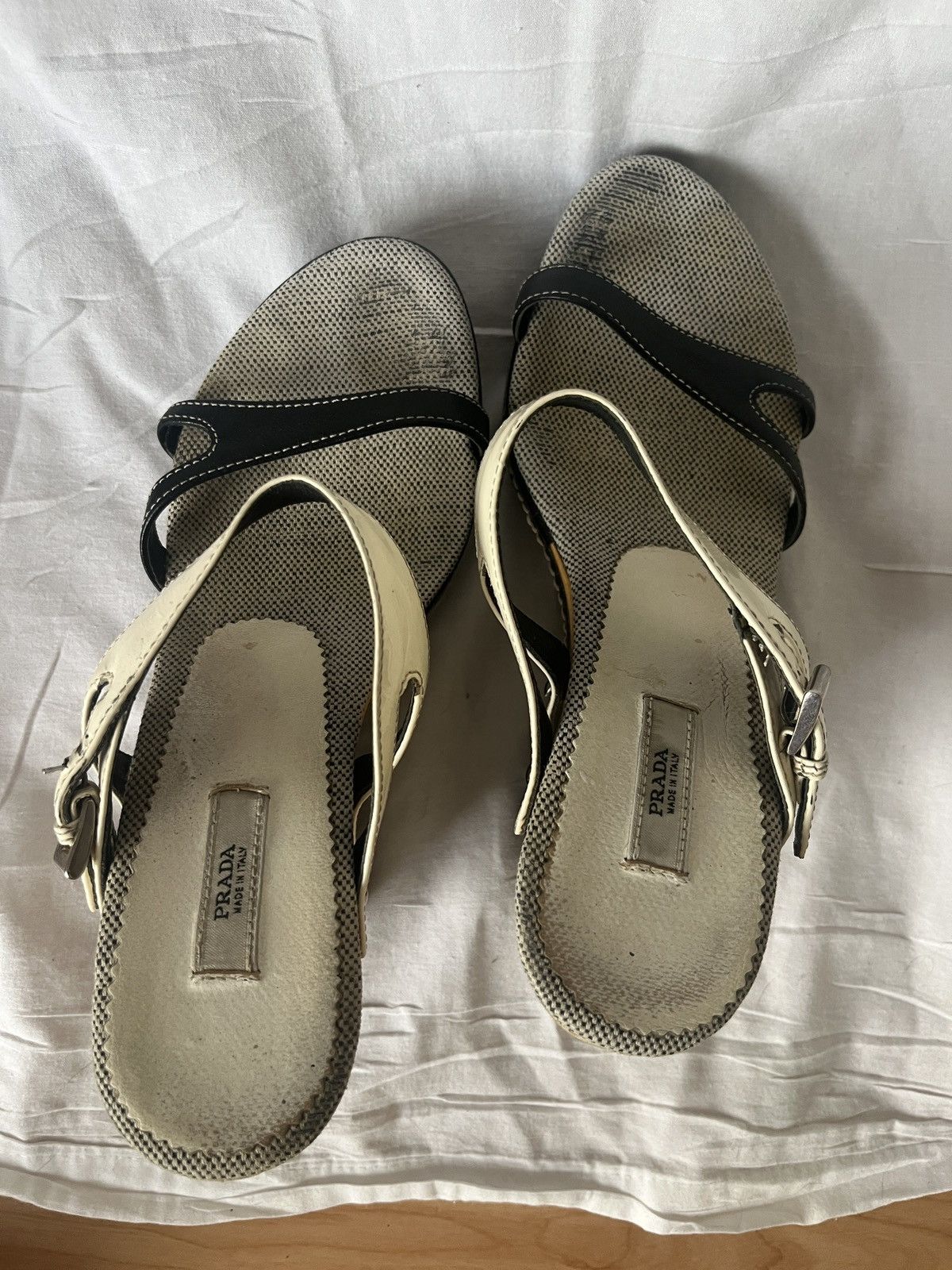 Prada Prada ivory wedge heels Size US 5.5 / IT 35.5 - 8 Thumbnail