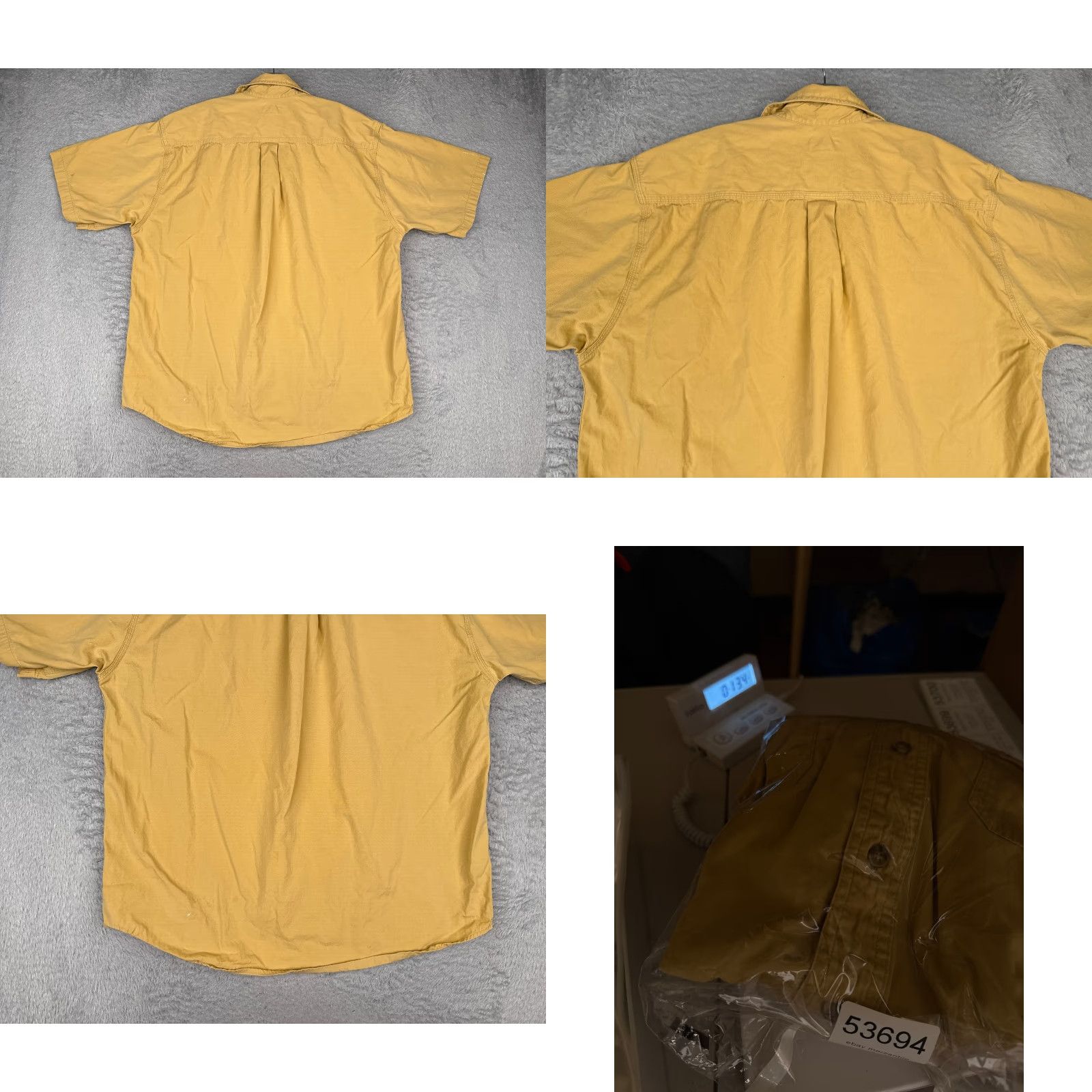 Carhartt VINTAGE Carhartt Shirt Men Large Yellow Cotton Button Up Pocket Short Sleeve Work READ Size US L / EU 52-54 / 3 - 9 Thumbnail