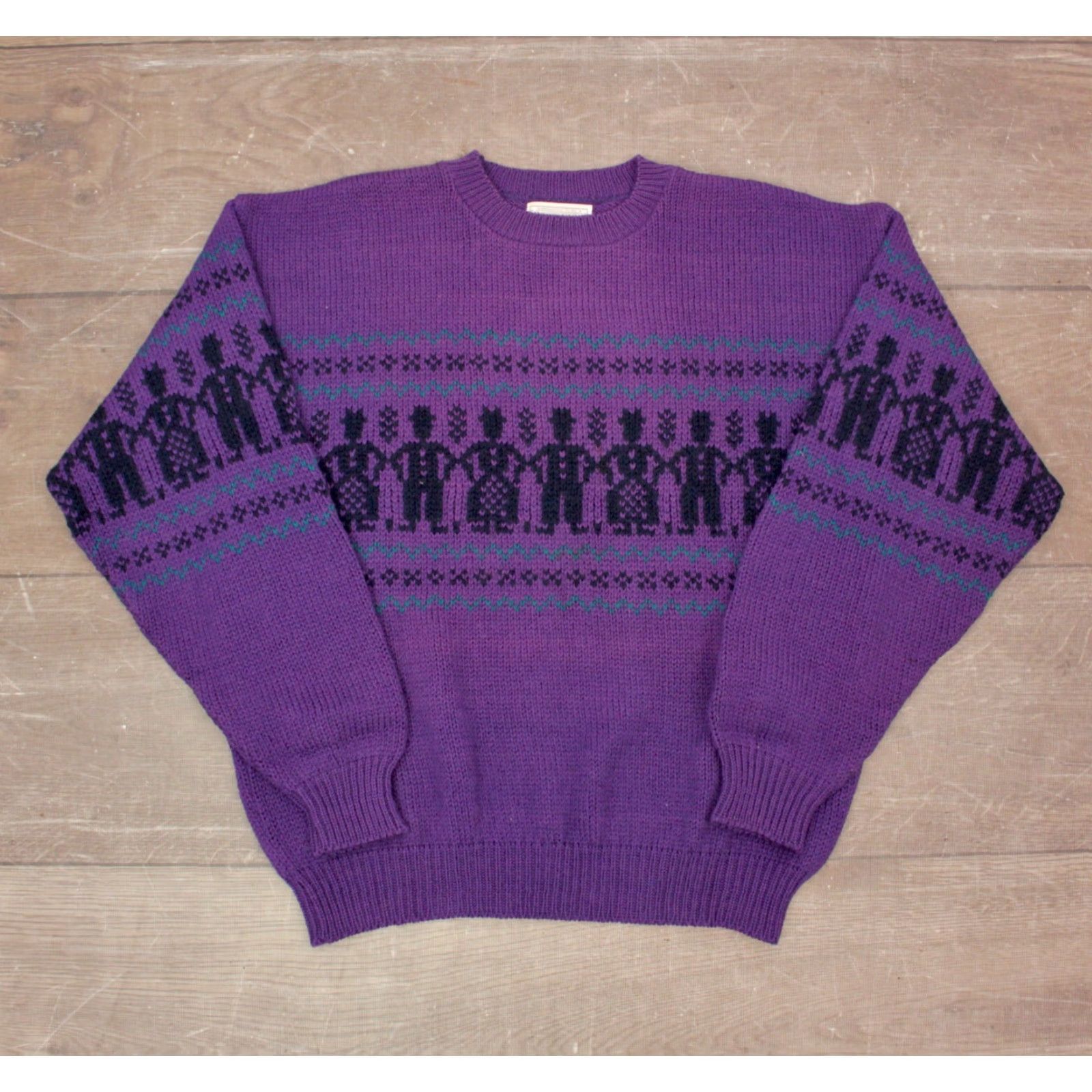 Pendleton VTG Pendleton 1980s Purple Wool Sweater Shirt L Mens Size L Purple 80s VTG Size US L / EU 52-54 / 3 - 2 Thumbnail