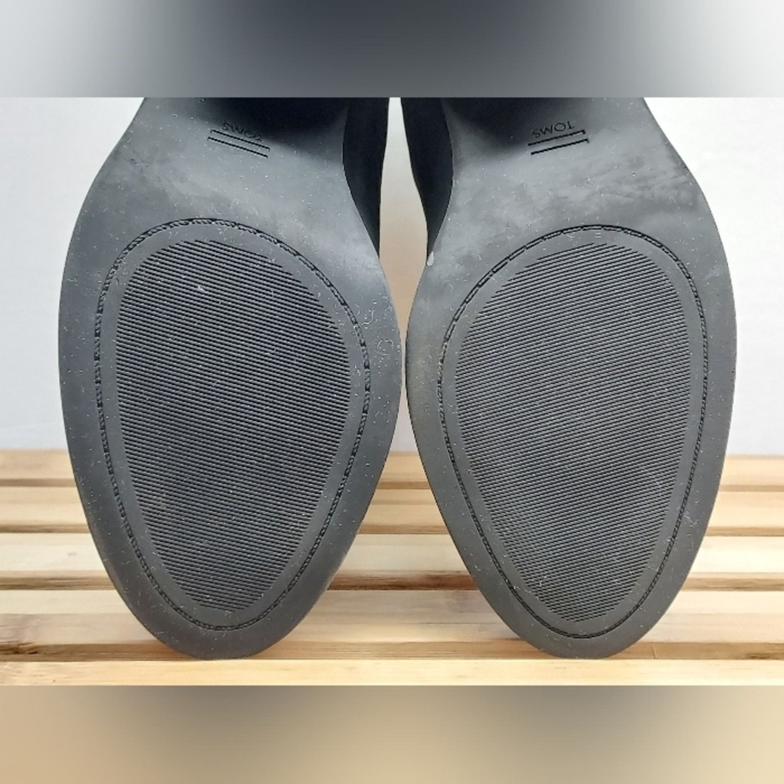 Toms TOMS Womens Black Everly Leather Pull On Ankle Boots Size 9 Size US 9 / IT 39 - 10 Thumbnail