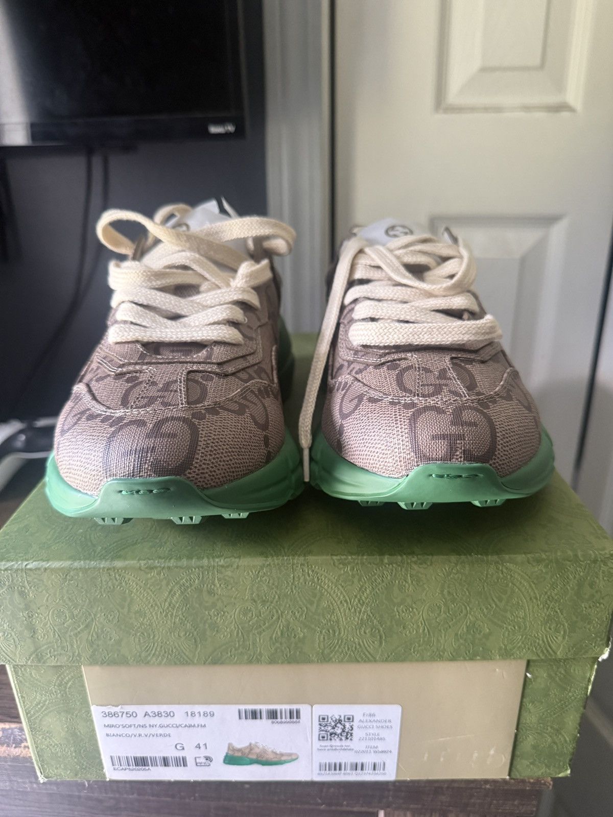 Gucci Gucci Rython 100 Green Size US 8 / EU 41 - 1 Thumbnail