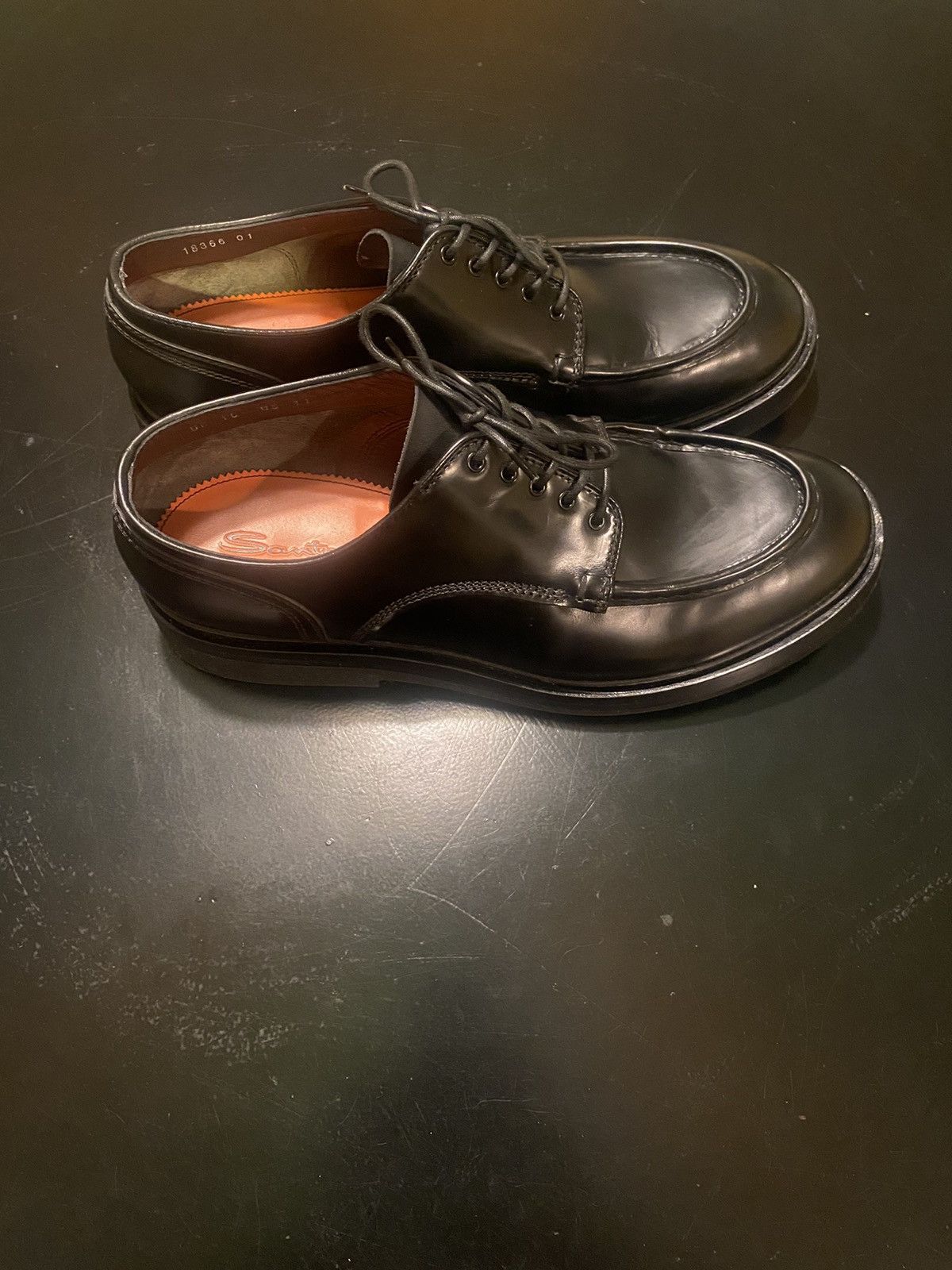 Santoni Santoni Round-Toe Lace Up Derby Shoes Size US 11 / EU 44 - 4 Thumbnail