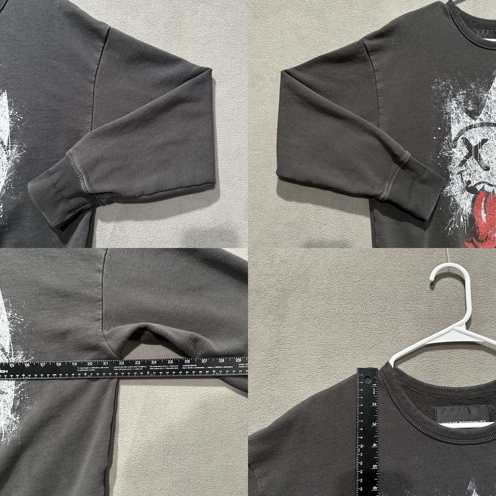 Cult Of Individuality Cult Of Individuality Sweatshirt Men Medium Black POLACK Print Crew French Terry Size US M / EU 48-50 / 2 - 9 Thumbnail