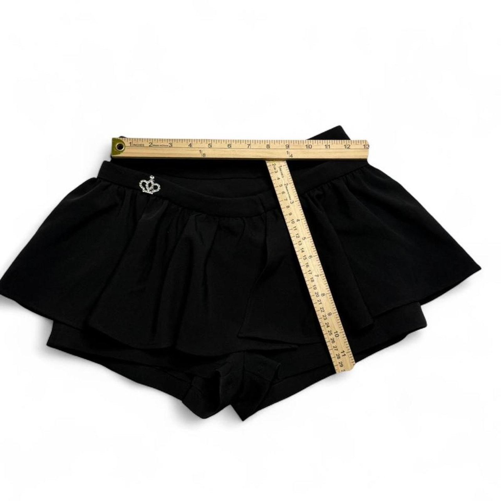 Other OakMoo Y2K Black Low RiseMinu Skirt Mcbling Crown size small Size 27" / US 4 / IT 40 - 4 Thumbnail