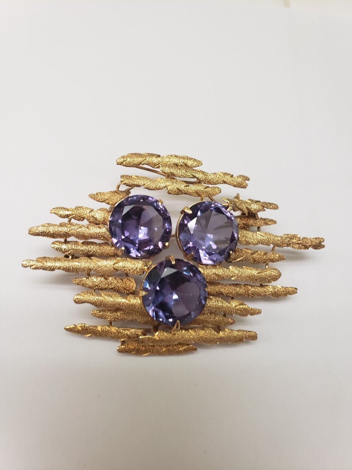 Other Estate 14k Yellow Gold Alexandrite Brooch-Pin 30.4gr, 1950's Size ONE SIZE - 1 Thumbnail