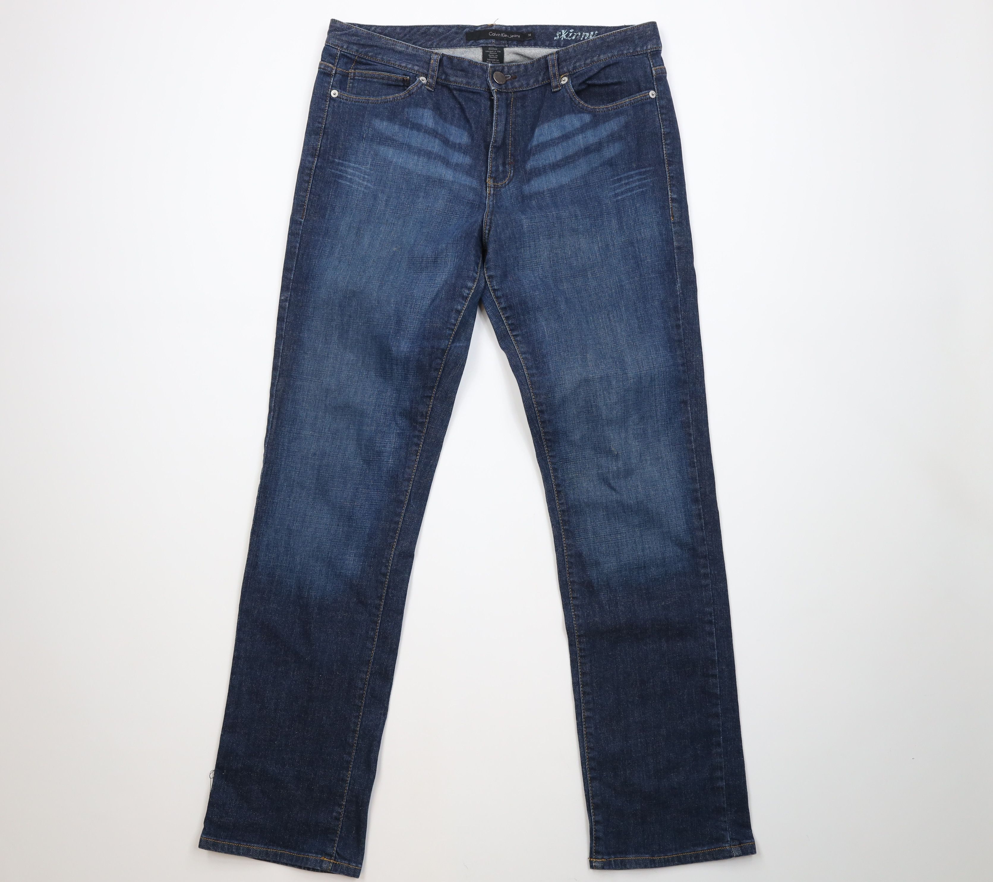 Calvin Klein Vintage Y2K Calvin Klein Babydoll Skinny Straight Leg Jeans Size 36" / US 14 / IT 50 - 1 Thumbnail