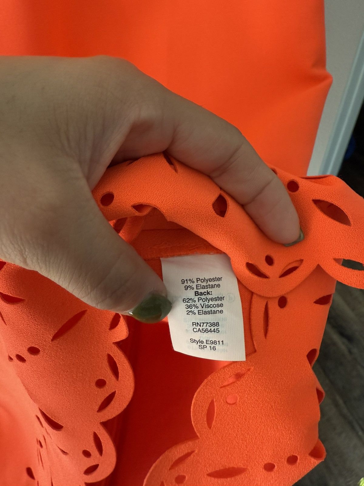 J.Crew J. Crew orange scalloped laser cut shift dress 2 Size XS / US 0-2 / IT 36-38 - 4 Thumbnail