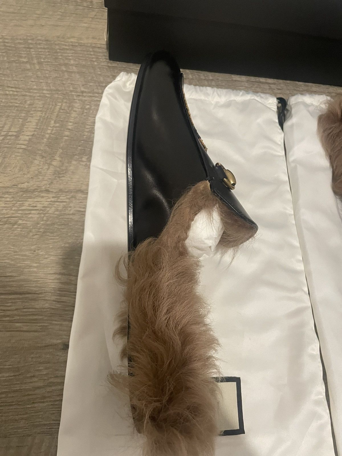 Gucci Gucci Princetown Fur Black Leather Rare Sold Out Size US 9 / EU 42 - 11 Thumbnail