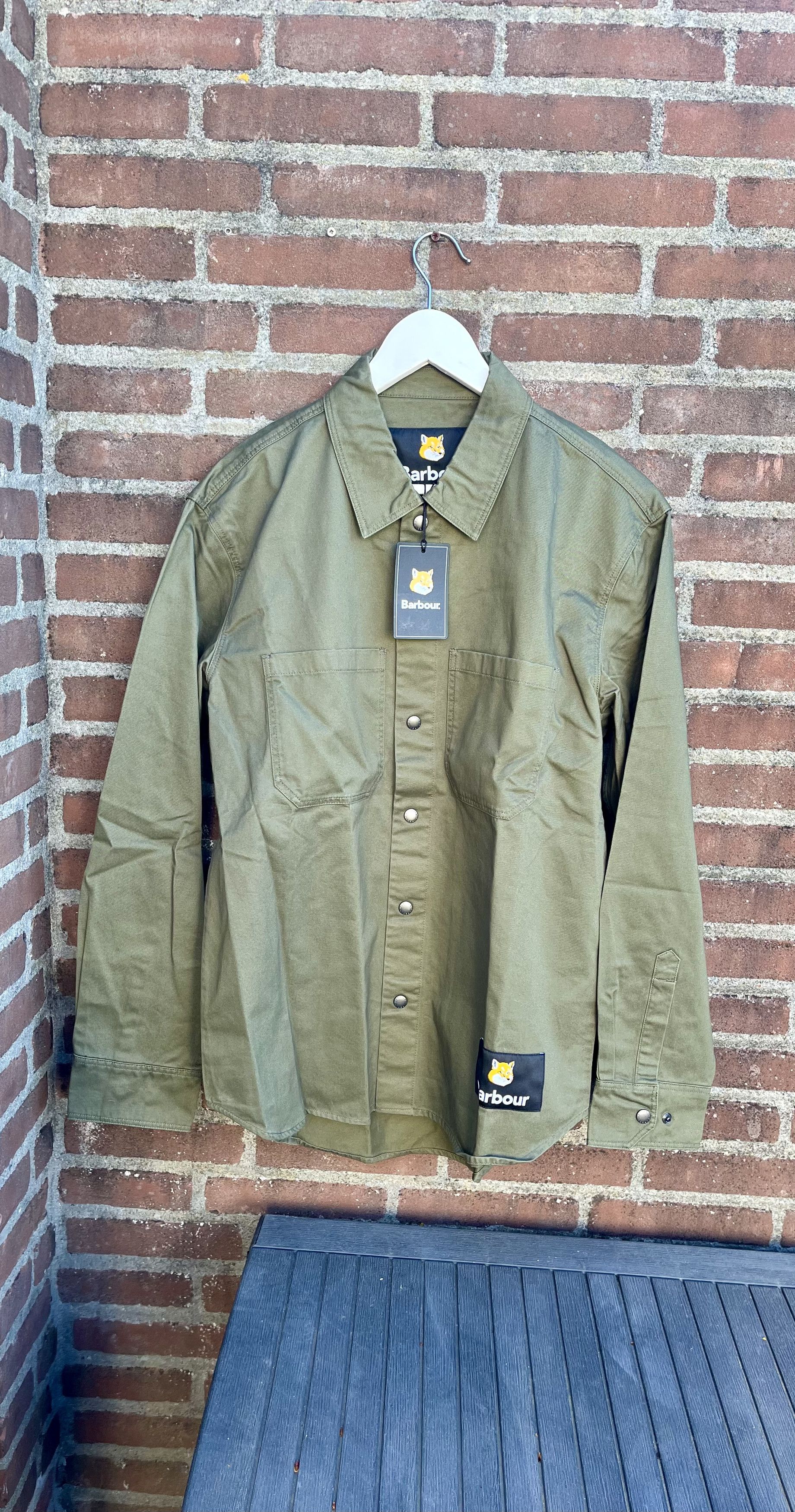 Barbour Maison Kitsune overshirt L army military jacket new Size US L / EU 52-54 / 3 - 1 Thumbnail