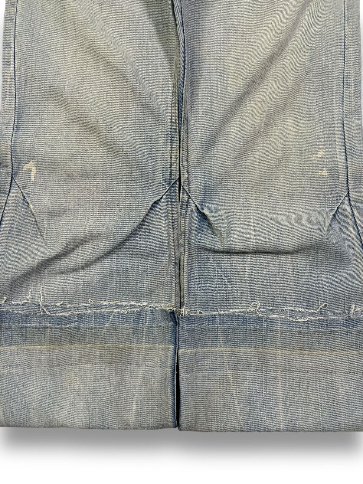 If Six Was Nine Vintage Japanese Brand Mud Wash Flare Fray Leg Grunge Jeans Size US 32 / EU 48 - 9 Thumbnail