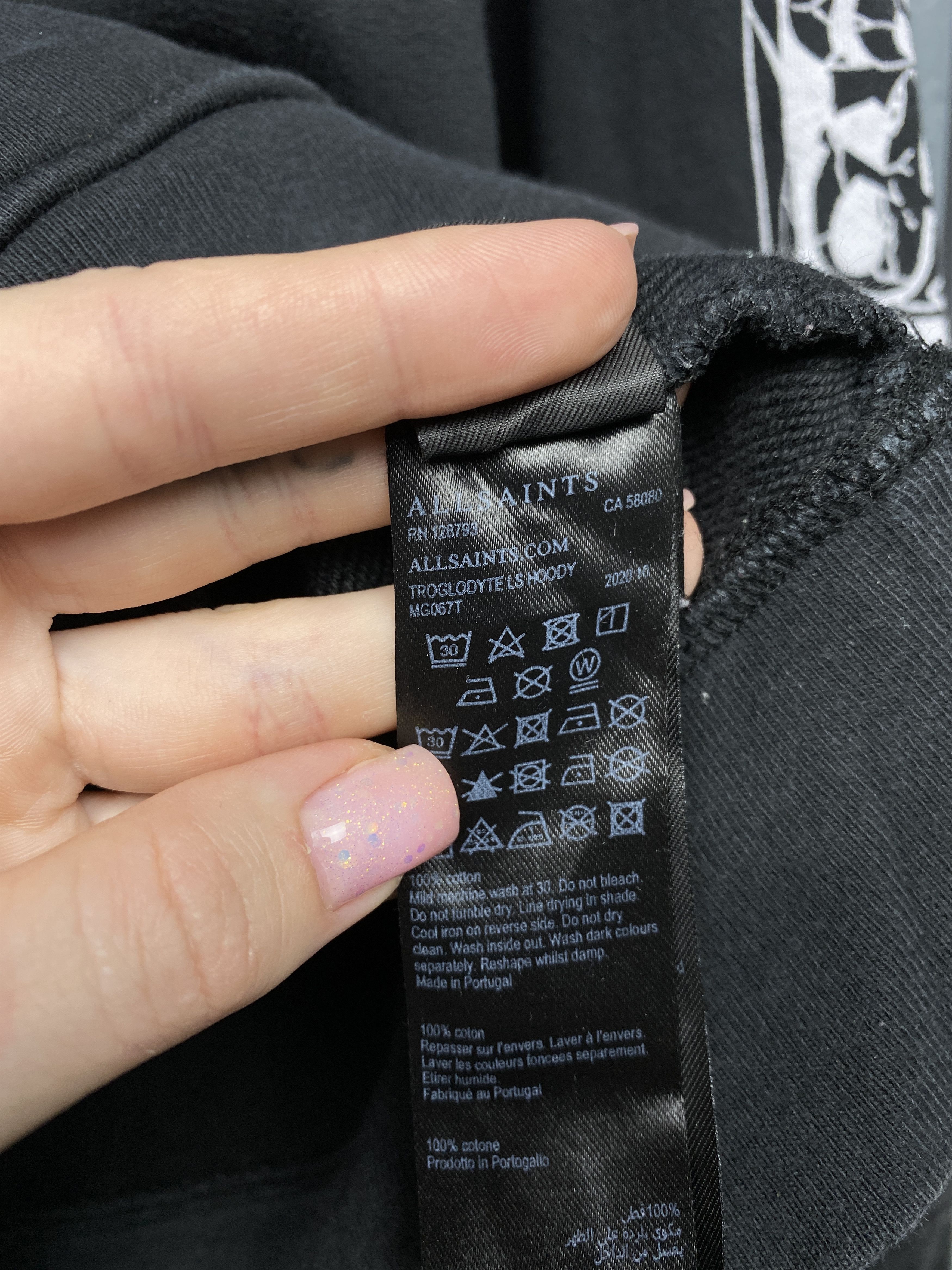 Allsaints Allsaints Vintage Mens Troglodyte LS Hoodie Size US M / EU 48-50 / 2 - 12 Thumbnail
