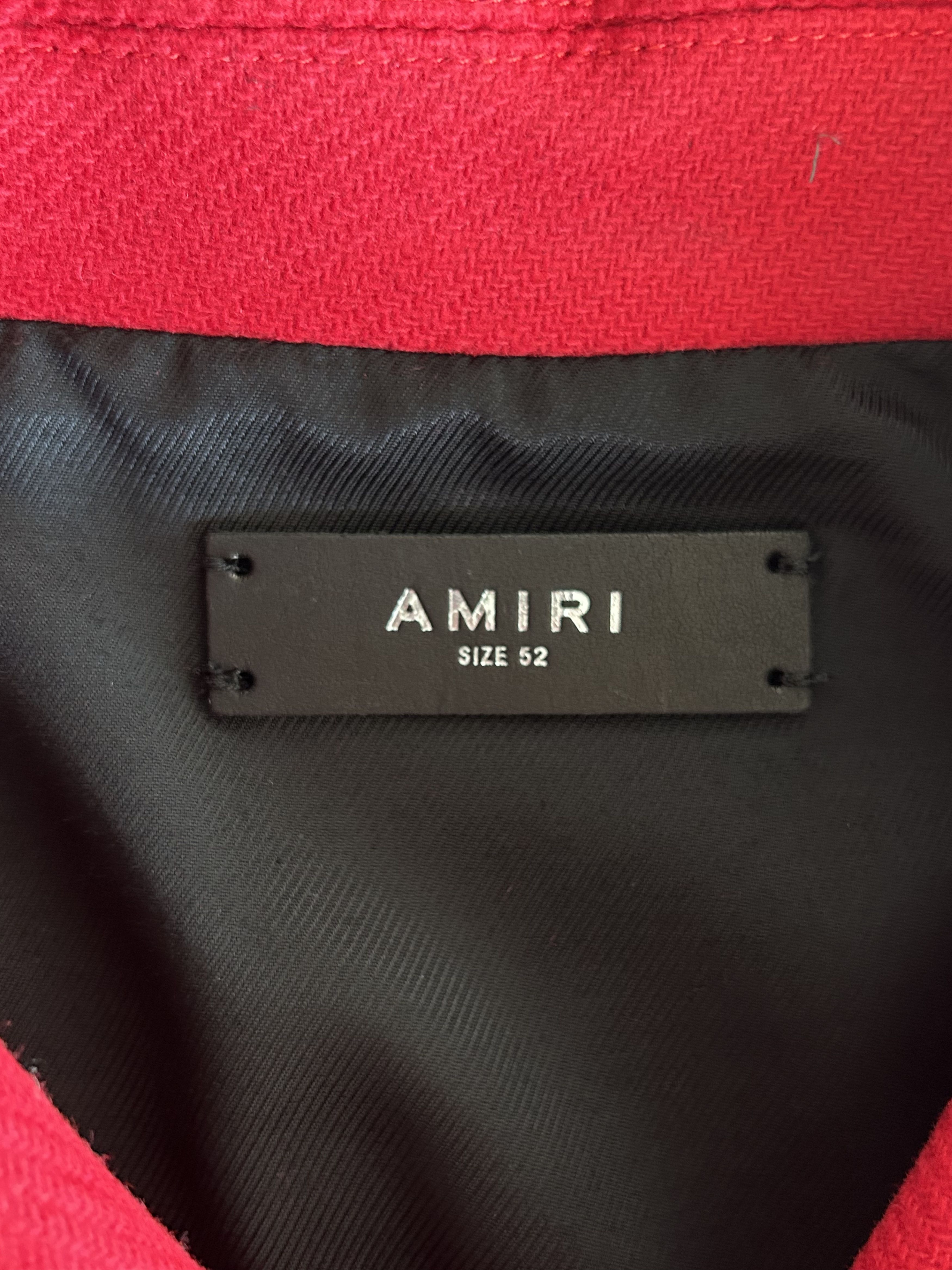 Amiri Amiri Red & Black Chicago Exclusive Bones Varsity Jacket Size US XL / EU 56 / 4 - 3 Thumbnail