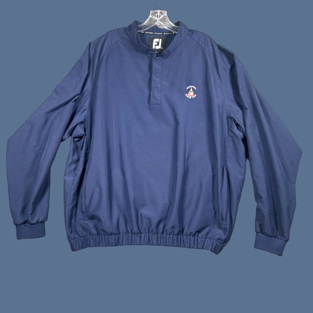 Footjoy FootJoy Governors Club Golf Mens Performance Jacket Pullover 1/4 Zip XL Blue Windbreaker Regular Size Jacket Mens Blue FootJoy Size US XL / EU 56 / 4 - 1 Thumbnail