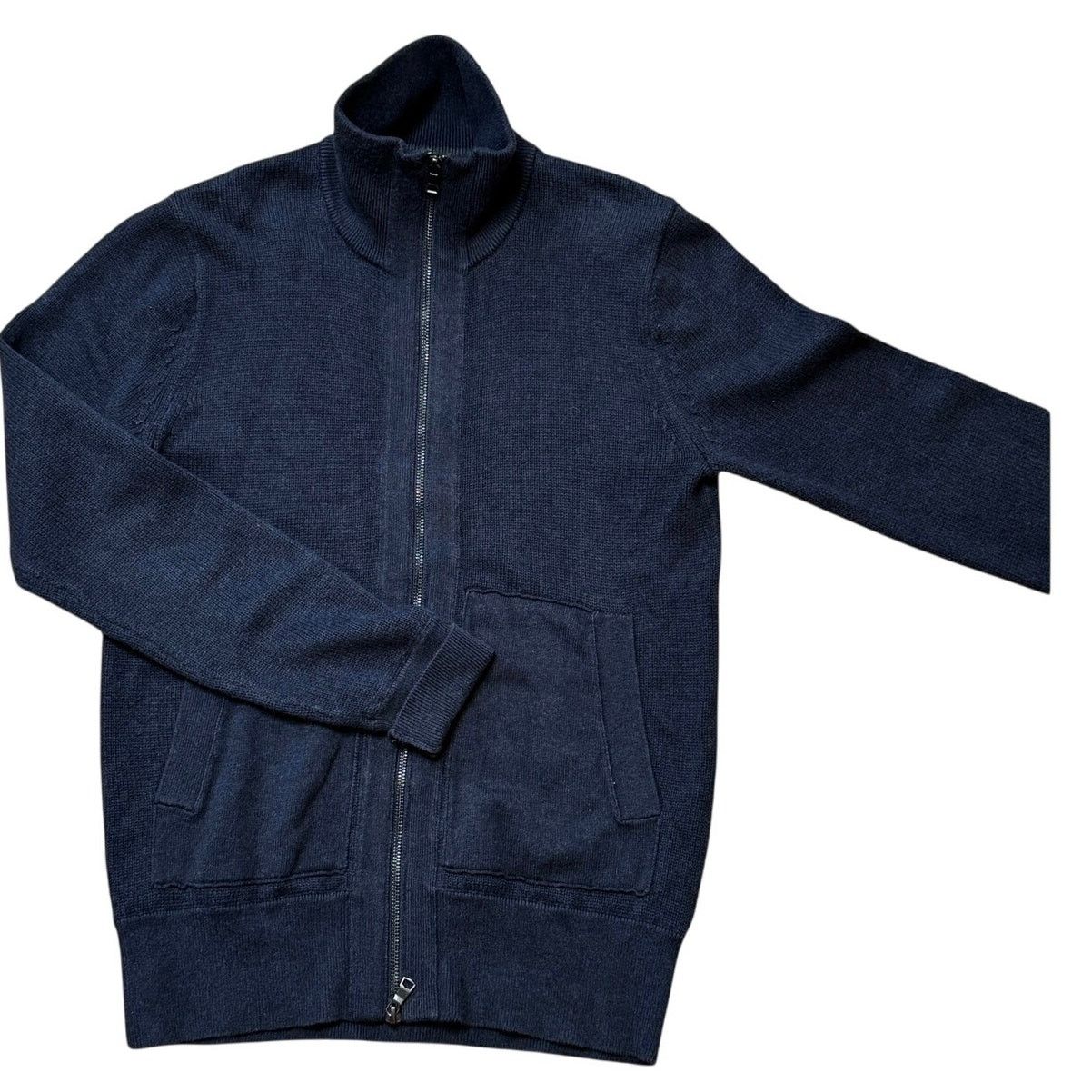 Banana Republic Banana Republic Double Zip Cotton Sweater Navy Fall 2015 Size US S / EU 44-46 / 1 - 9 Thumbnail