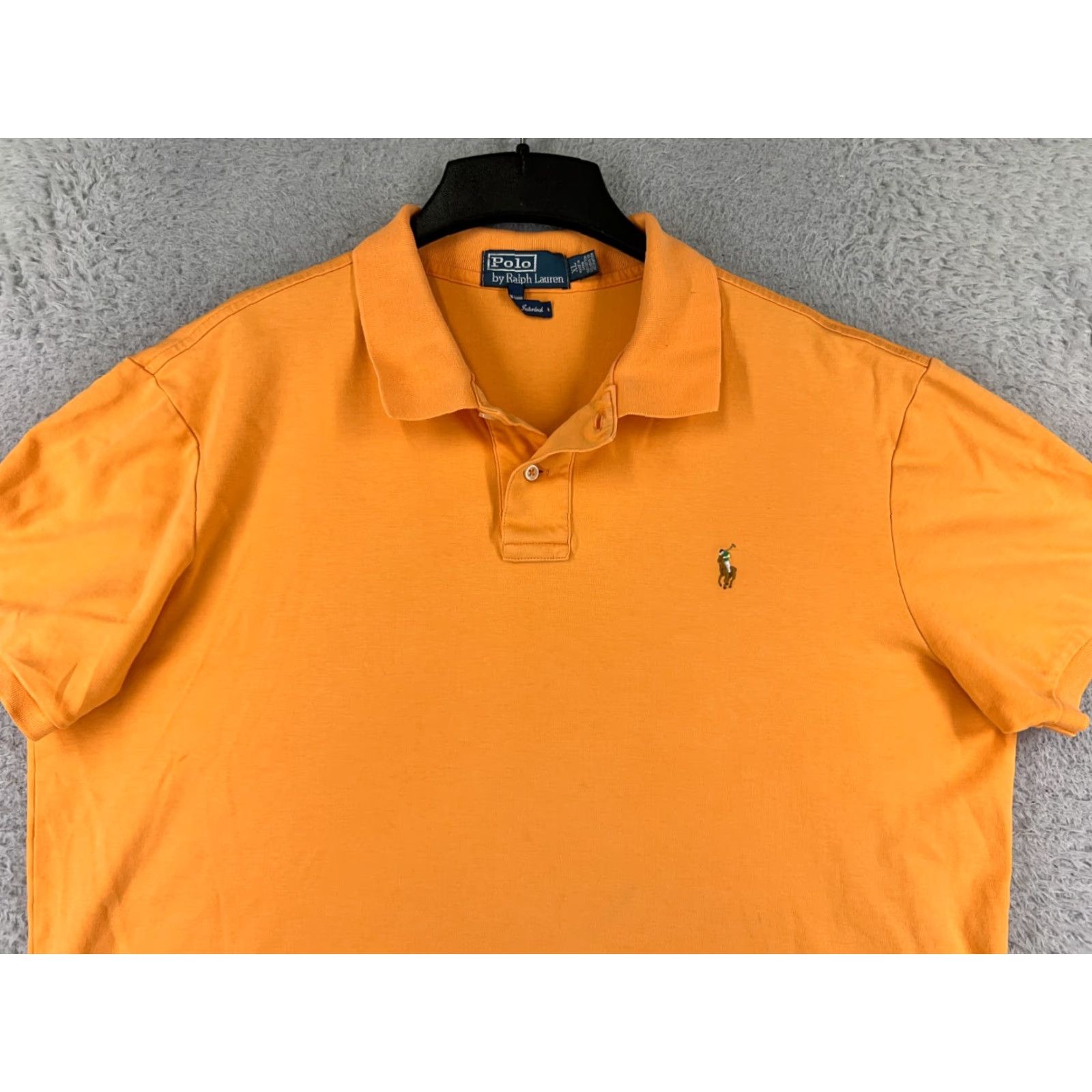 Ralph Lauren VINTAGE Ralph Lauren Polo Shirt Mens XL Orange Interlock Cotton Jersey Polo Shirt Size US XL / EU 56 / 4 - 4 Thumbnail