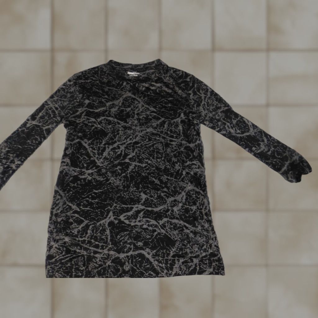 Vintage Simply Vera Vera Wang Blouse S Womens Black Floral Stretch Pullover Top Size S / US 4 / IT 40 - 1 Thumbnail