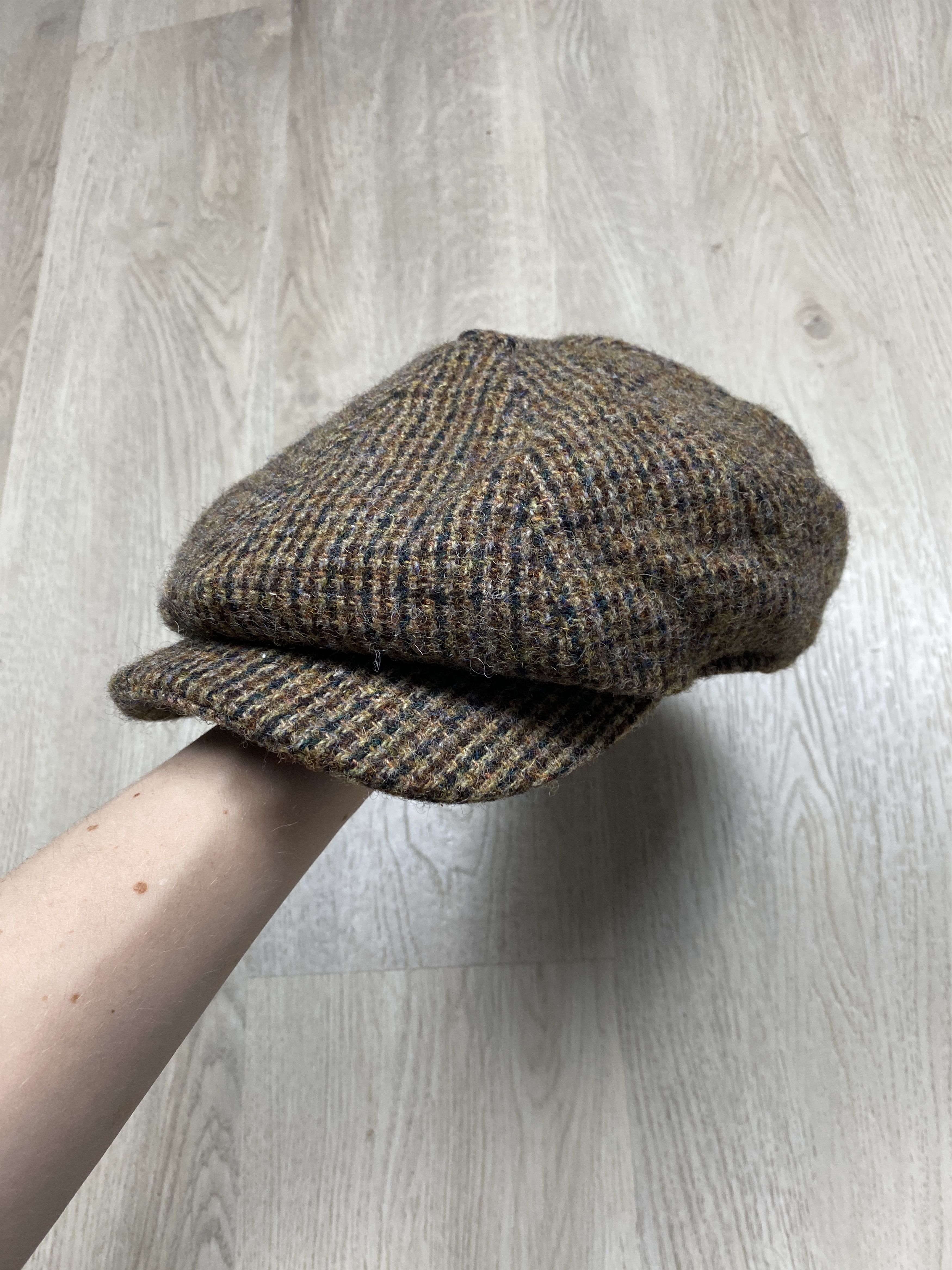 Harris Tweed Harris Tweed Wool Vintage Patchwork Baker Boy Flat Cap Hat Size ONE SIZE - 3 Thumbnail