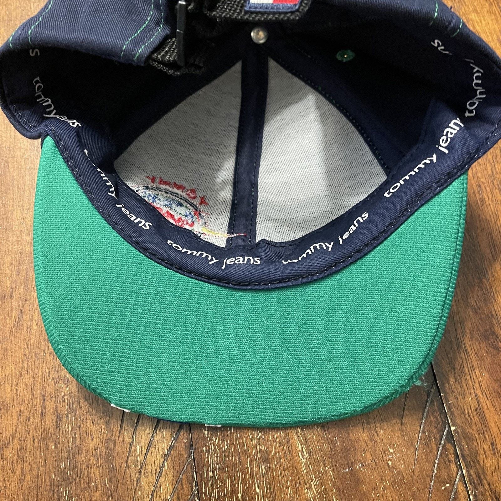 Tommy Hilfiger Tommy Hilfiger Hat Cap Strap Back Embroidered Globe Jeans Size ONE SIZE - 6 Thumbnail