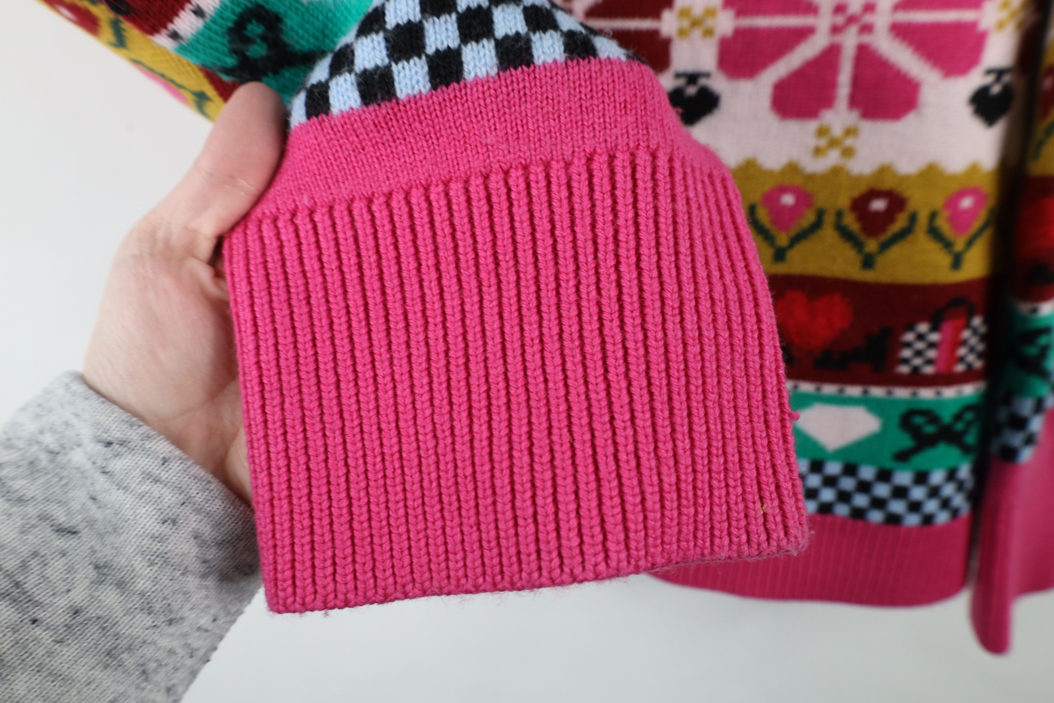 Kate Spade × Vintage Kate Spade Mohair Blend Knit Intarsia Flower Heart Sweater Size L / US 10 / IT 46 - 6 Thumbnail