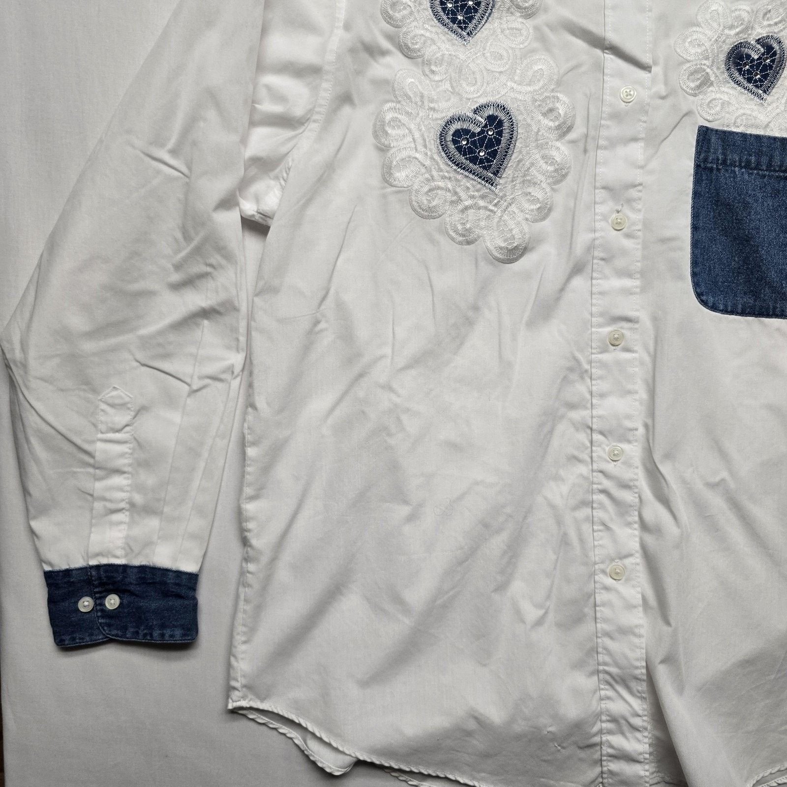 Vintage Vintage Las Olas Blouse L Coquette Western Heart Lace Pocket Size L / US 10 / IT 46 - 3 Thumbnail