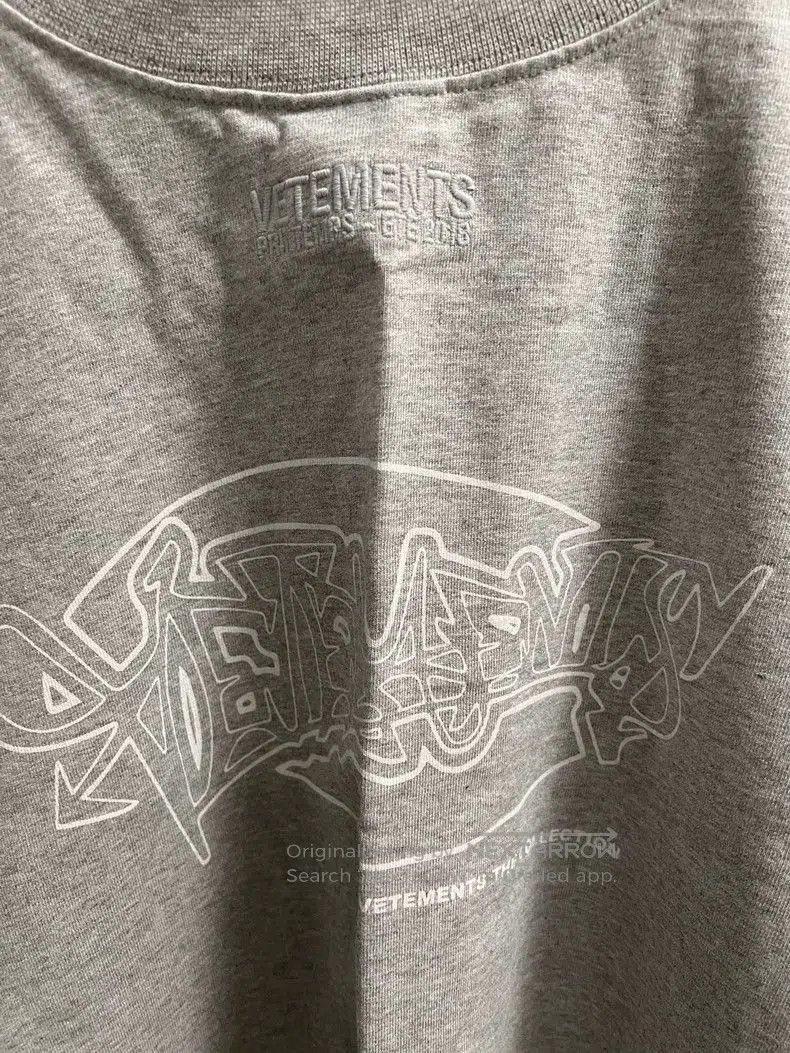 Vetements Vetements Gray Oversized Short-Sleeve T-Shirt S. Size US S / EU 44-46 / 1 - 3 Thumbnail