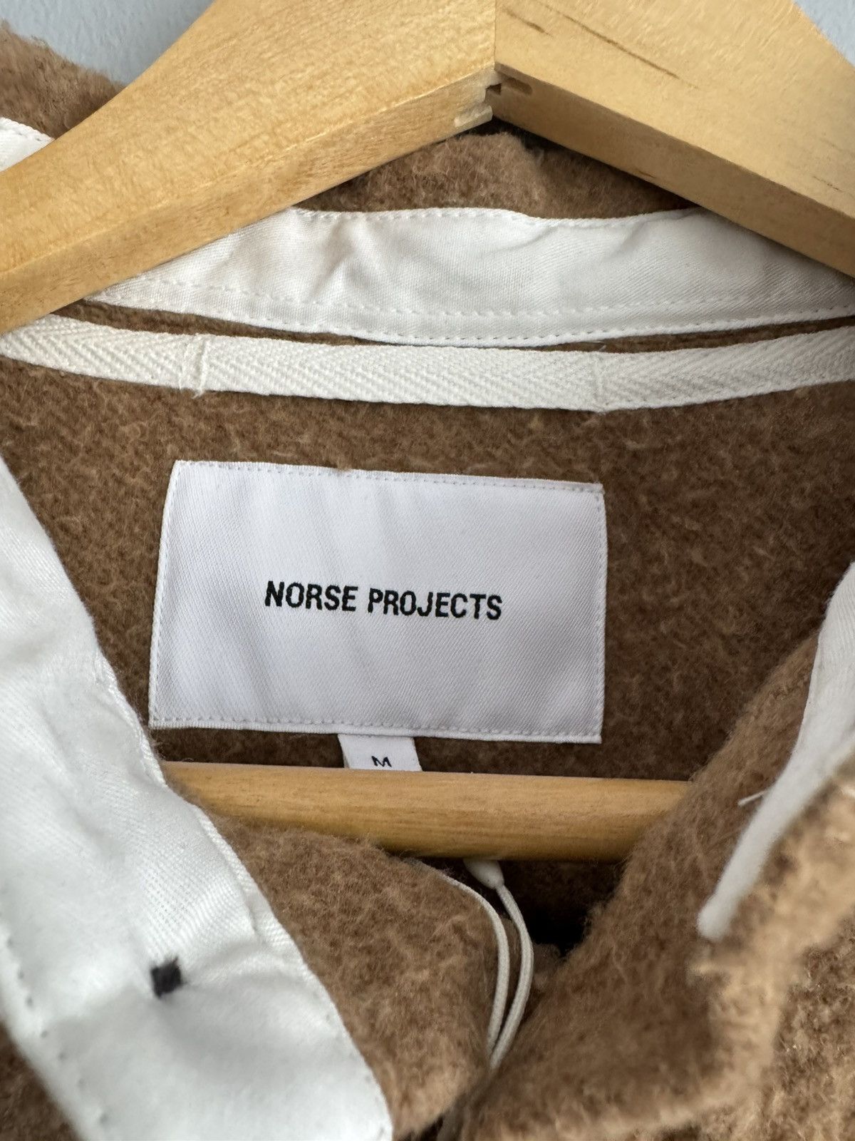 Norse Projects Norse Projects Silas Textured Cotton Wool Overshirt Camel Size US M / EU 48-50 / 2 - 4 Thumbnail